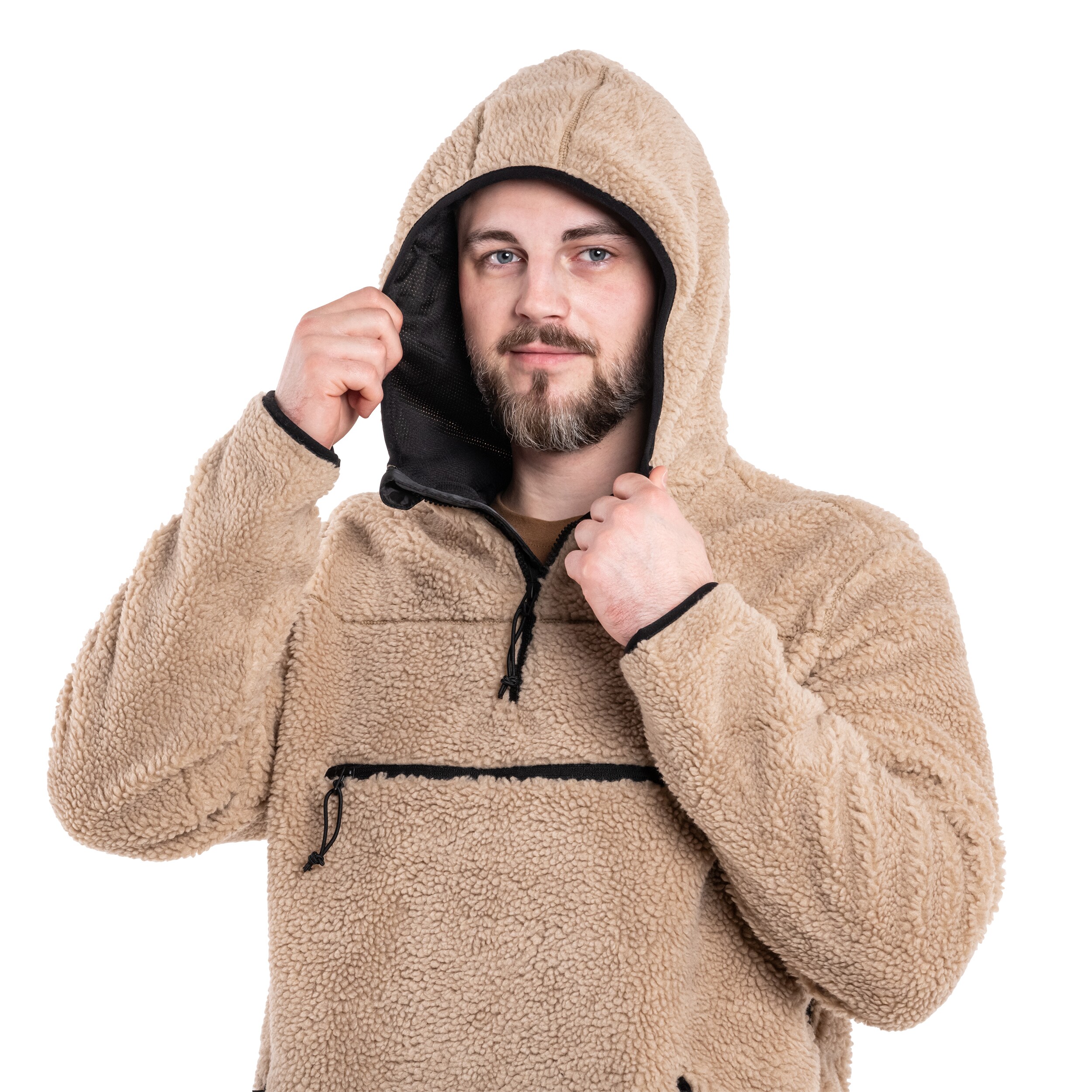 Brandit Teddyfleece Worker Pullover polár pulóver - Coyote