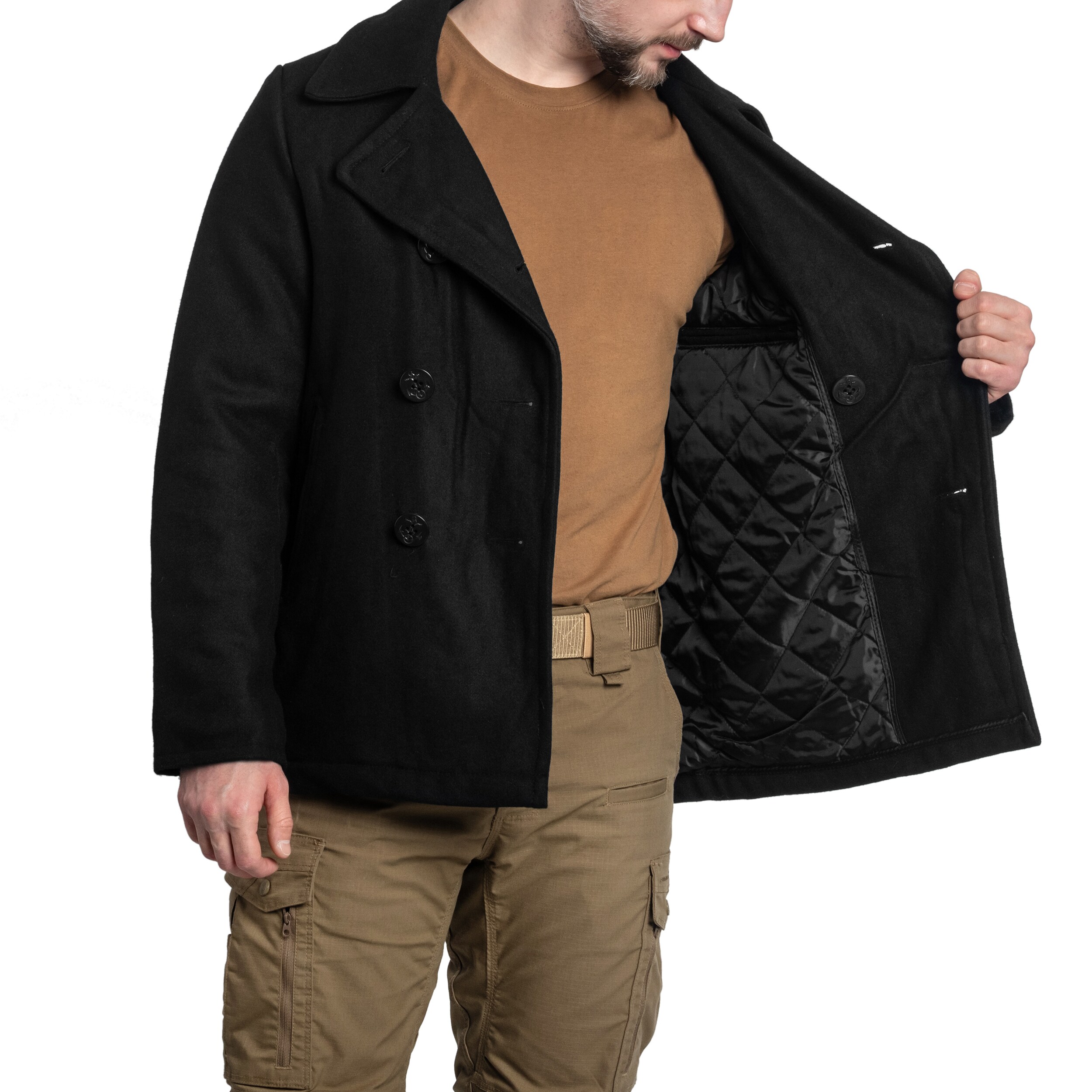Brandit Pea Coat kabát - Black