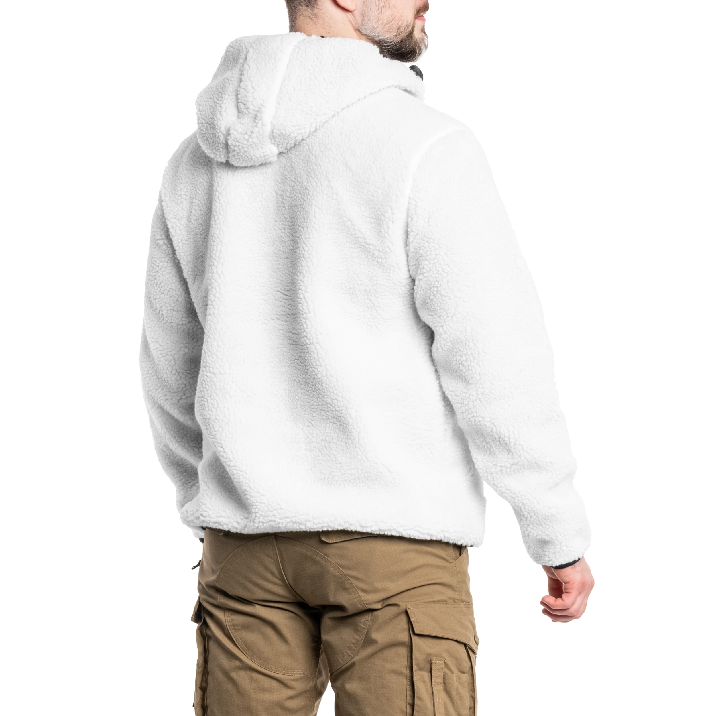 Brandit Teddyfleece Worker Pullover polár pulóver - White