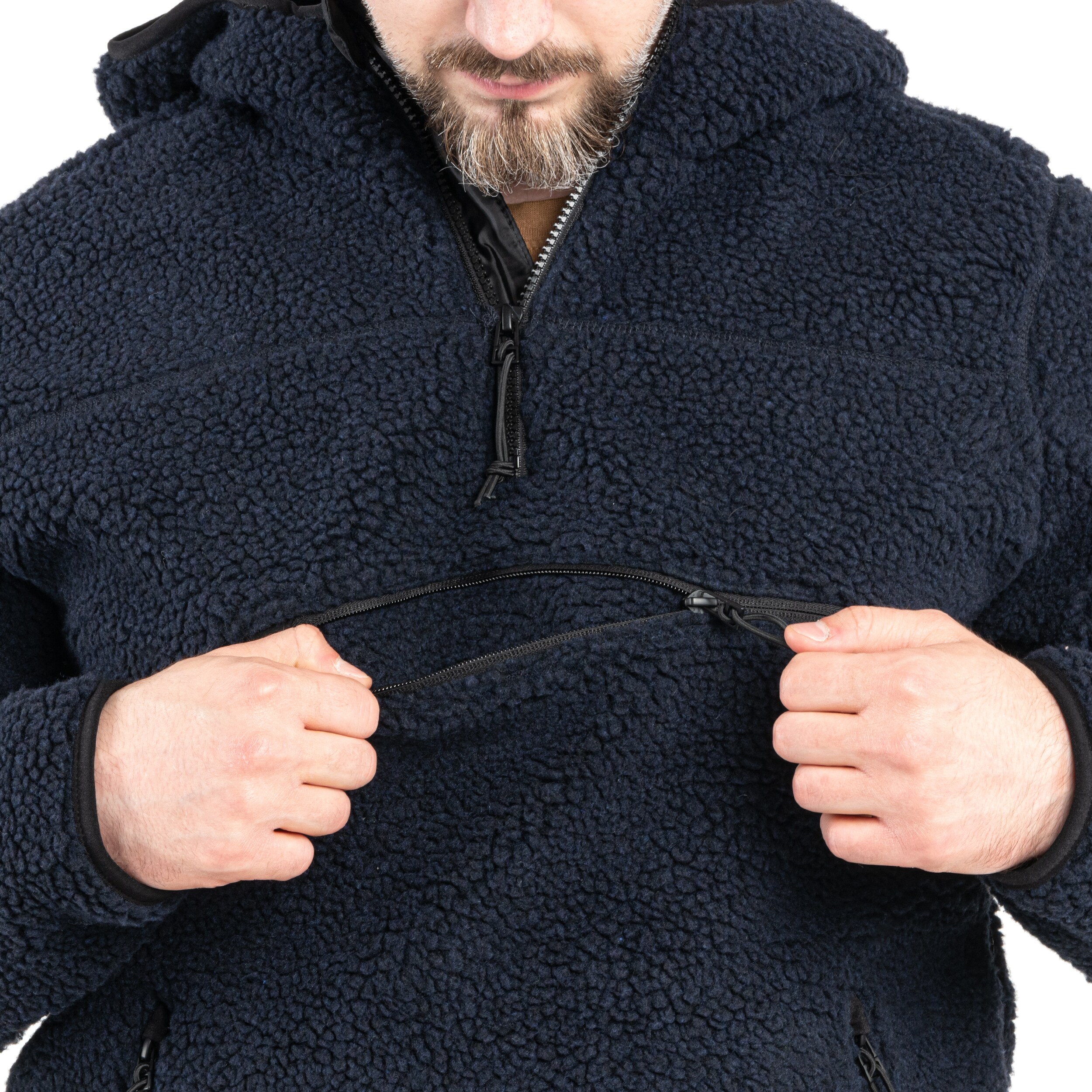 Brandit Teddyfleece Worker Pullover polár pulóver - Navy