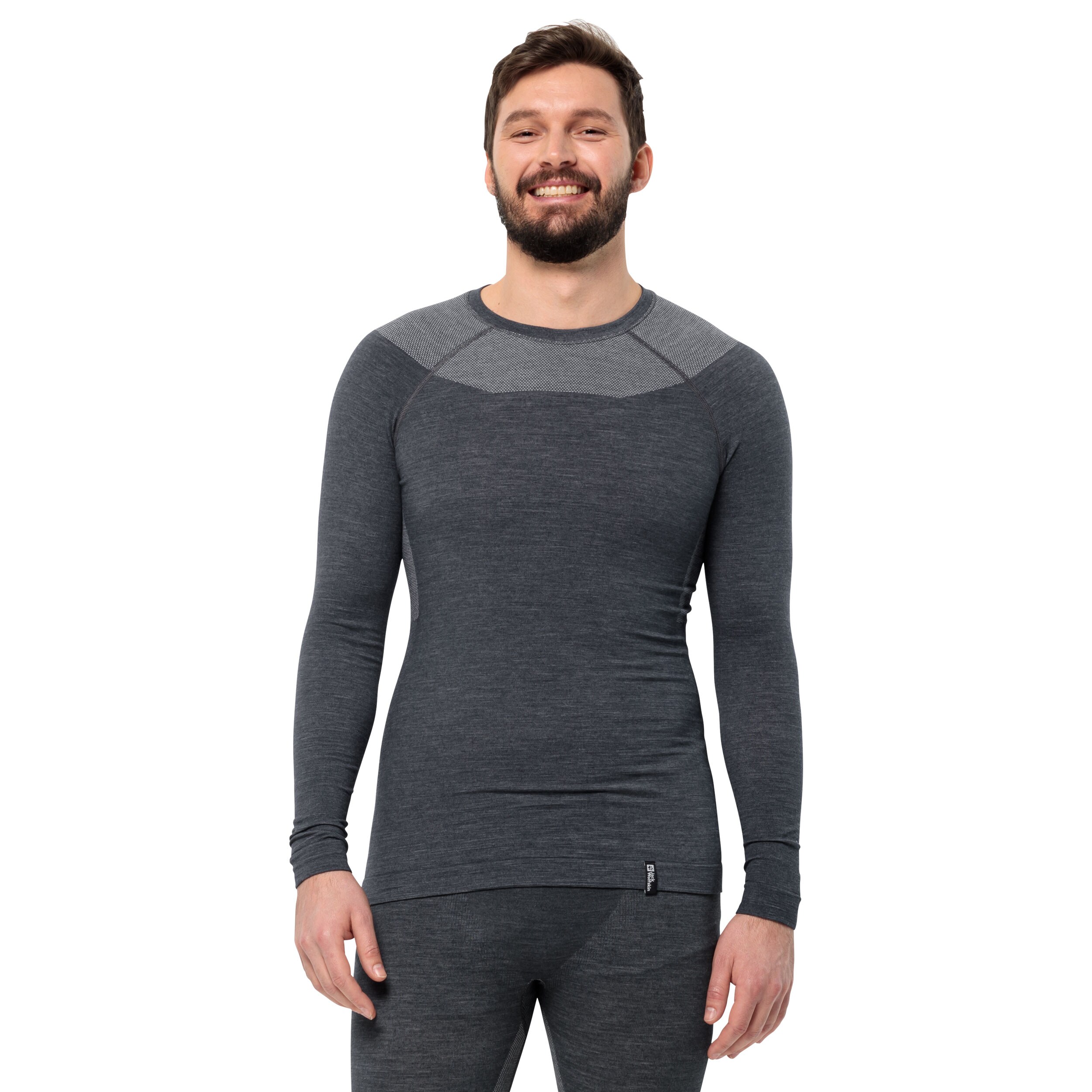 Jack Wolfskin Seamless Wool thermoaktív póló - Phantom