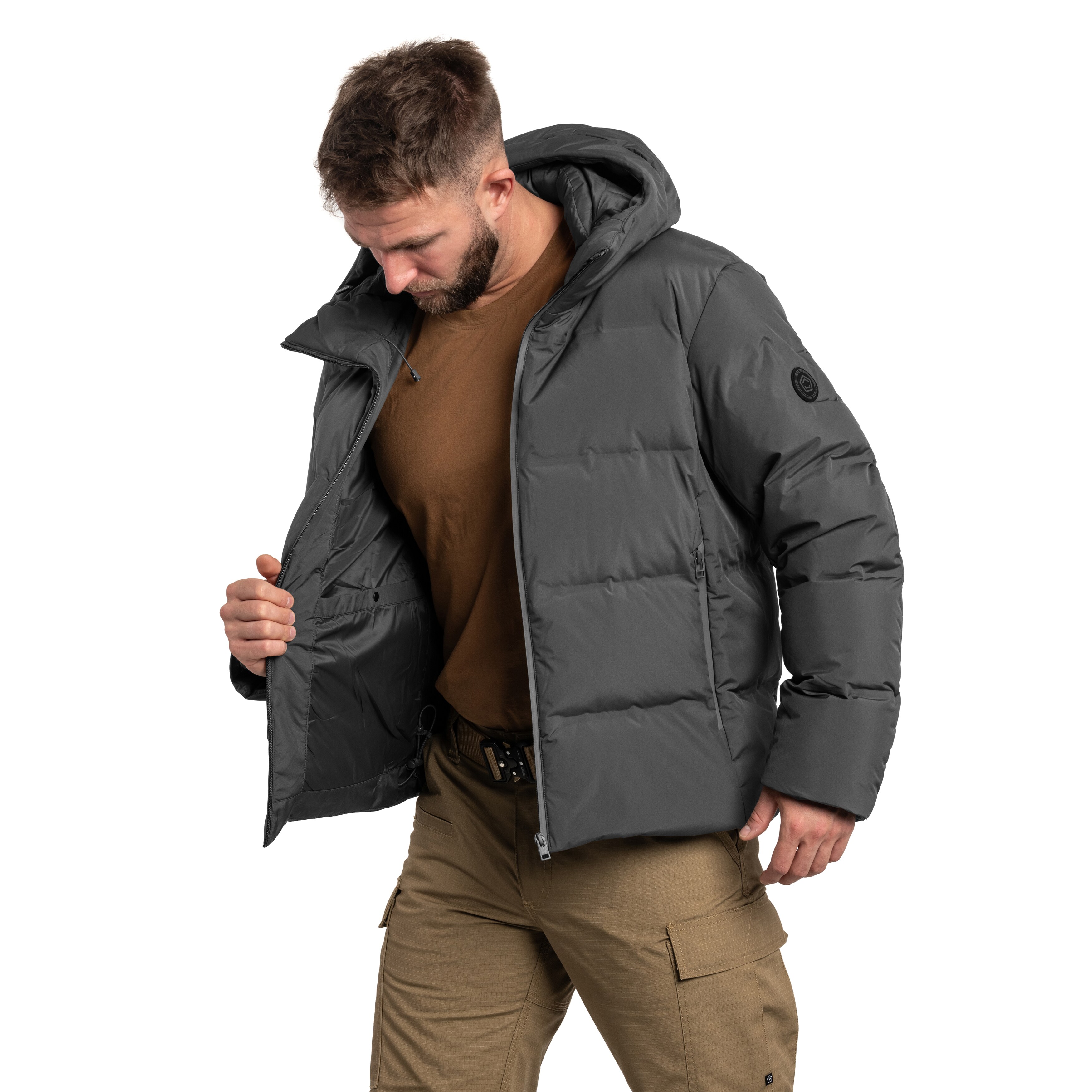 Pentagon Omega Down kabát - Cinder Grey