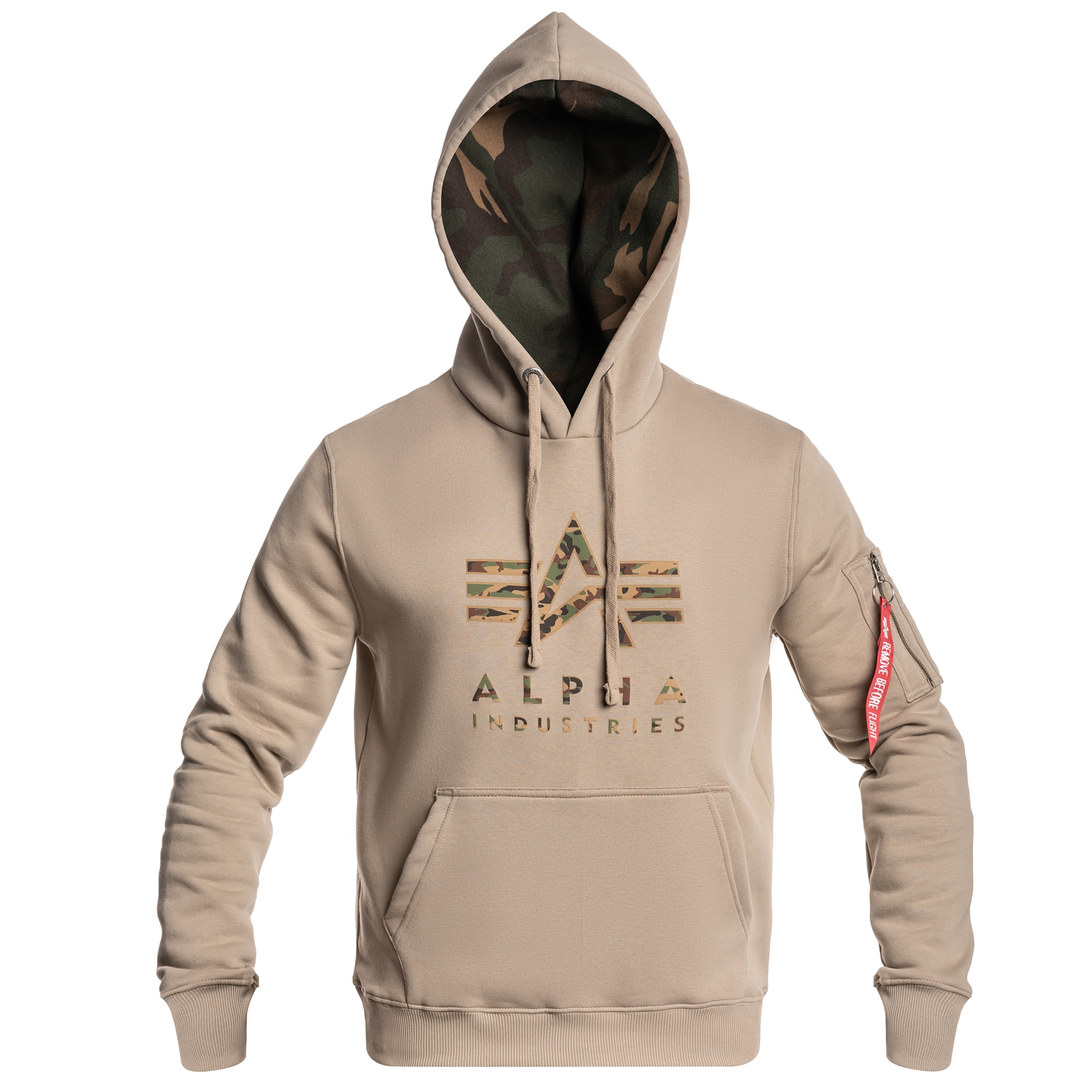 Alpha Industries Camo TPU Hoody pulóver - Vintage Sand