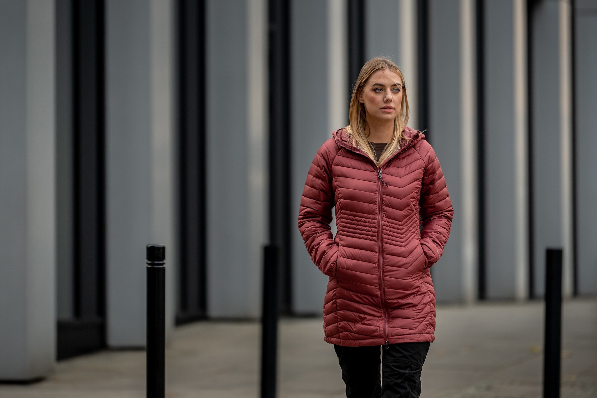 Columbia Powder Lite Mid Jacket női kabát - Beetroot