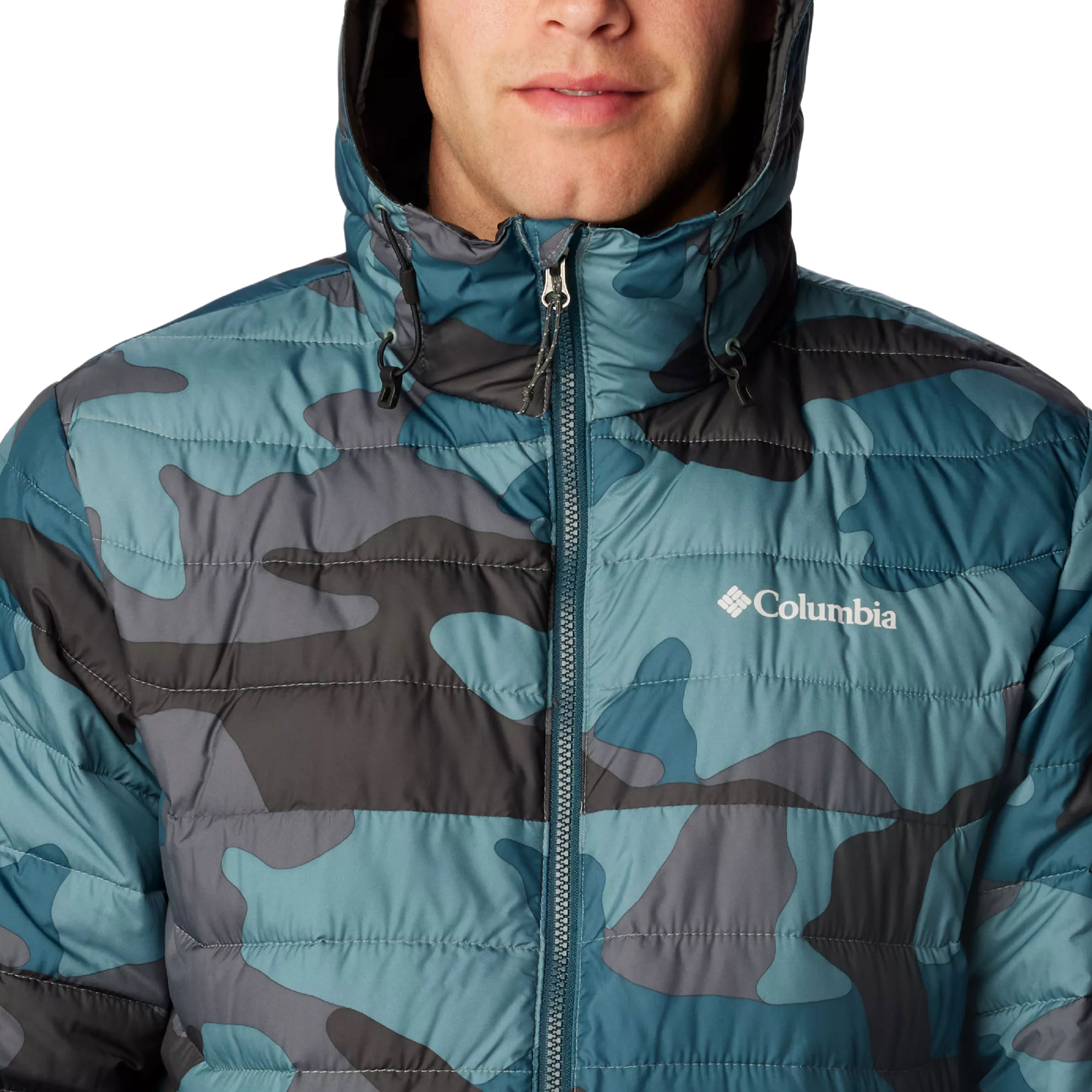 Columbia Powder Lite Hooded Jacket kabát - Metal Mod Camo