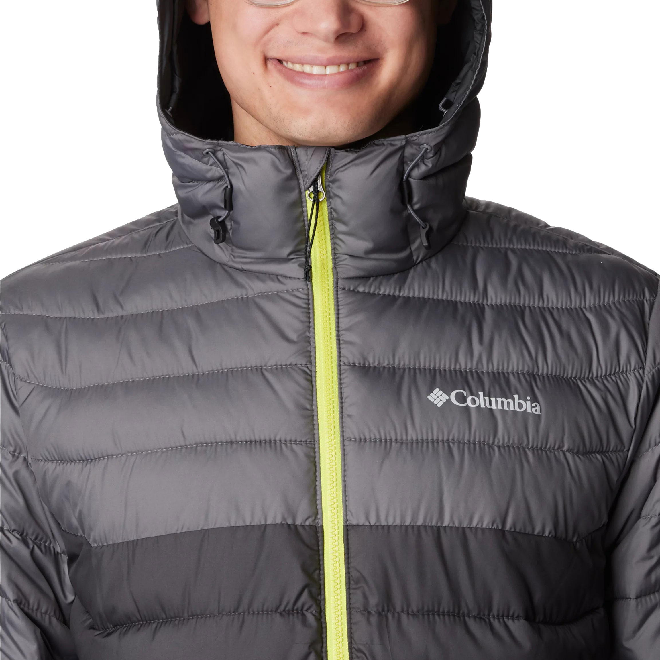 Columbia Powder Lite Hooded Jacket kabát - Shark/City Grey