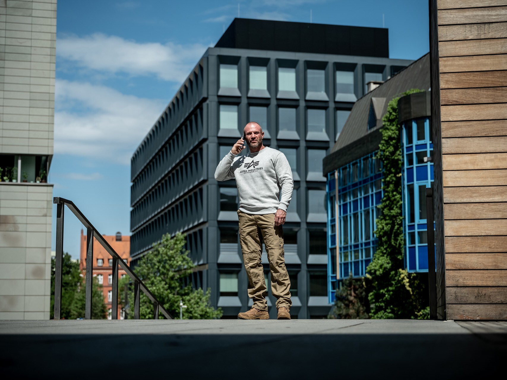 Alpha Industries Basic Sweater pulóver- Grey Heather