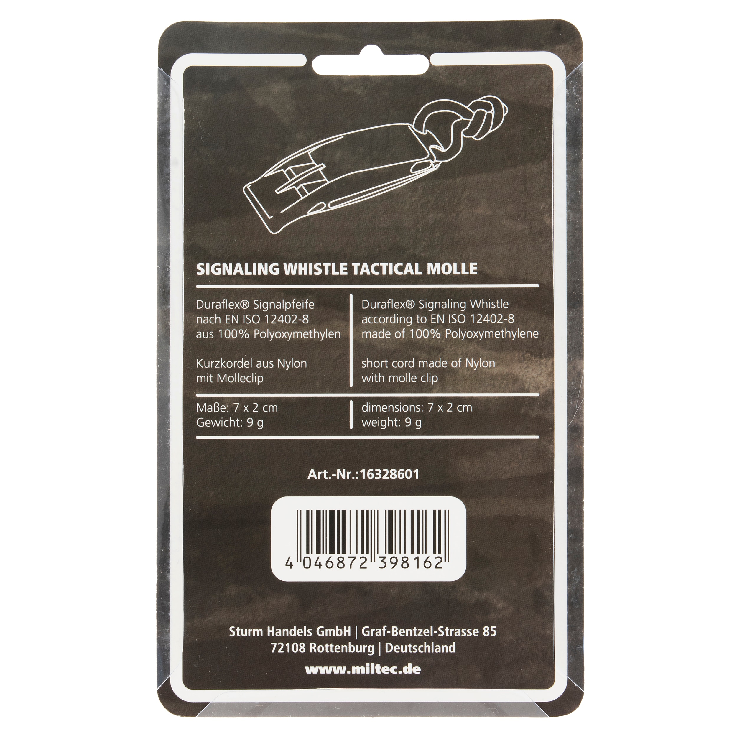 Mil-Tec Signaling Whistle Tactical MOLLE Olive riasztósíp - 2 db