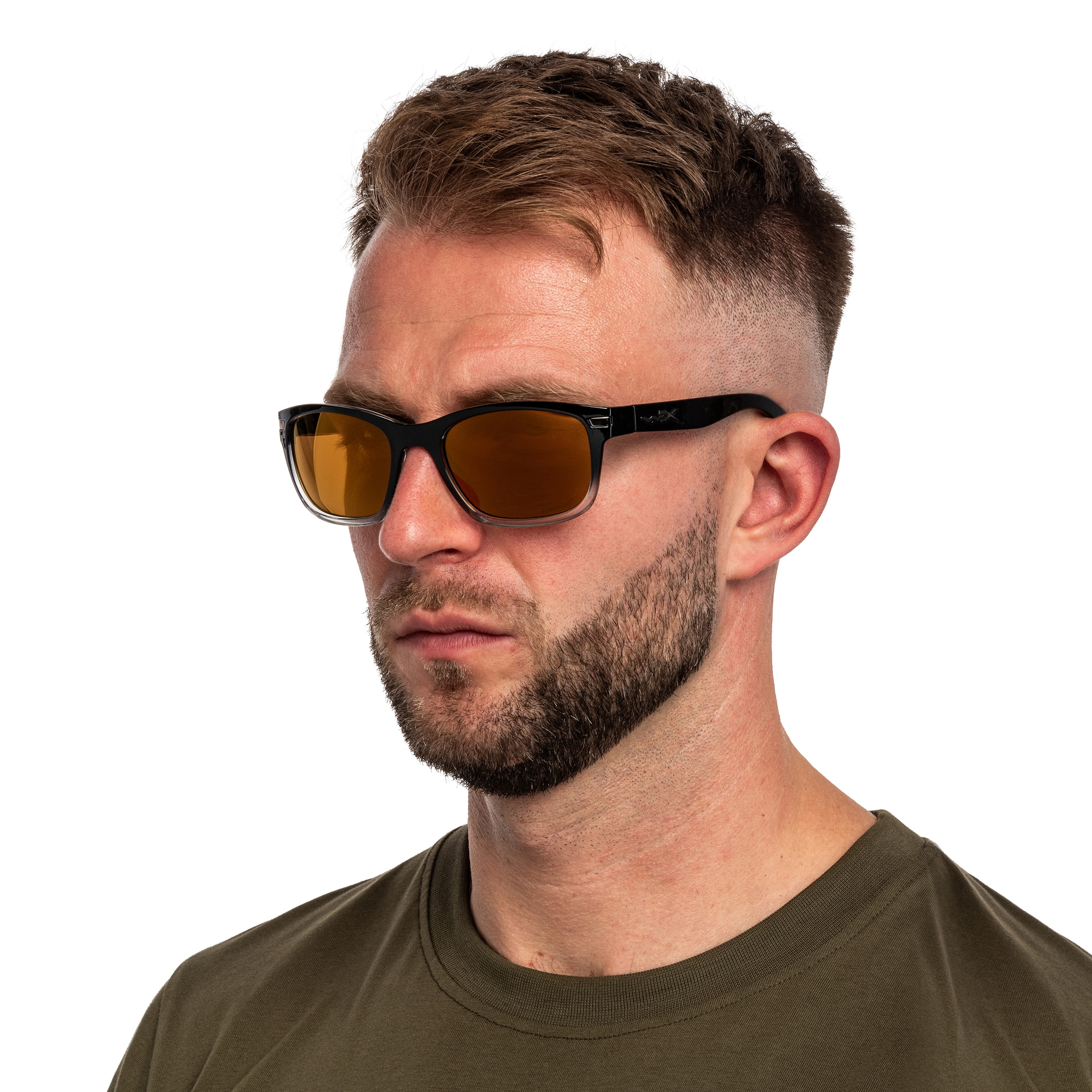 Wiley X Helix taktikai szemüveg - Captivate Polarized Bronze Mirror/Gloss Black Fade to Clear Crystal