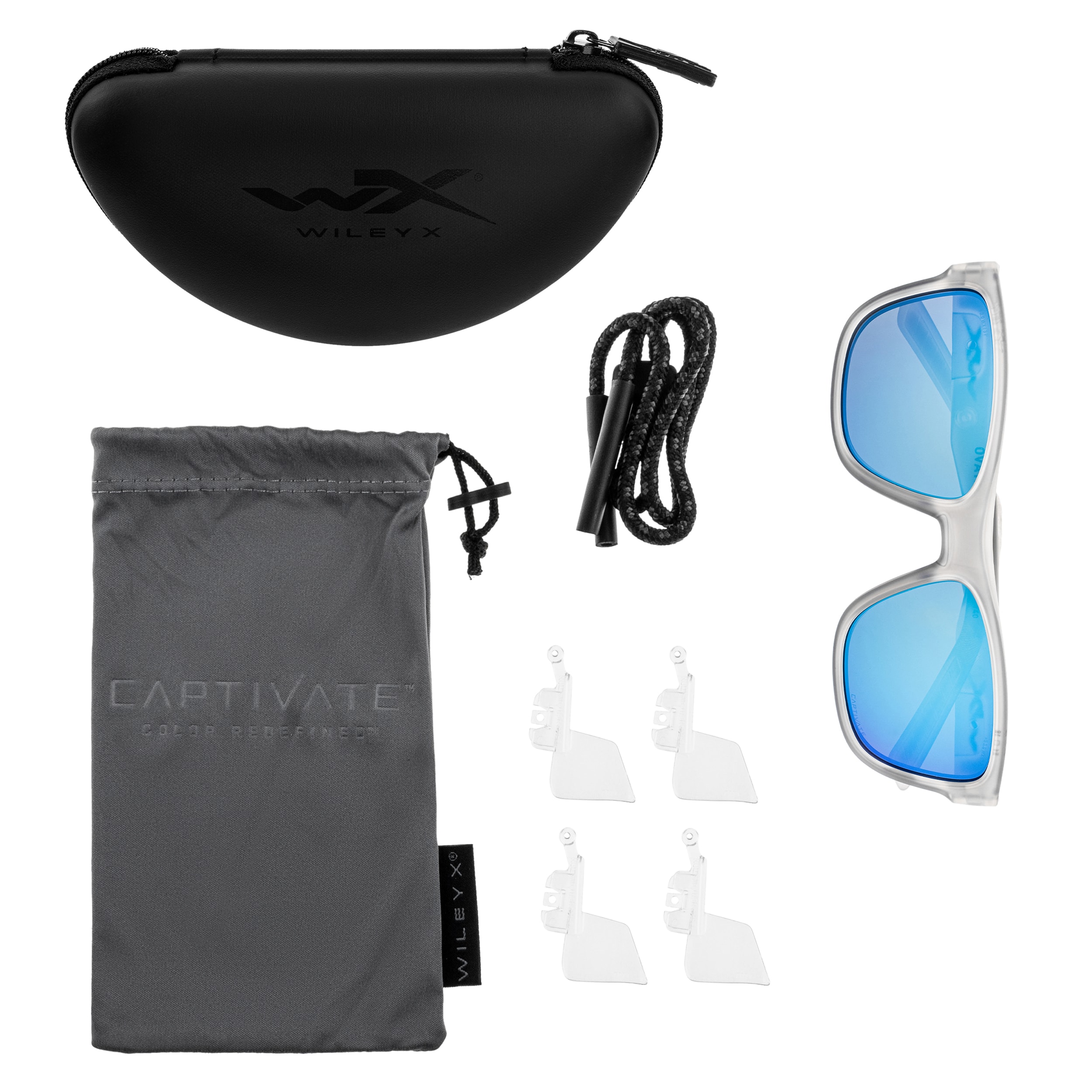 Wiley X Ovation Captivate szemüveg - Polarized Blue Mirror/Matte Slate