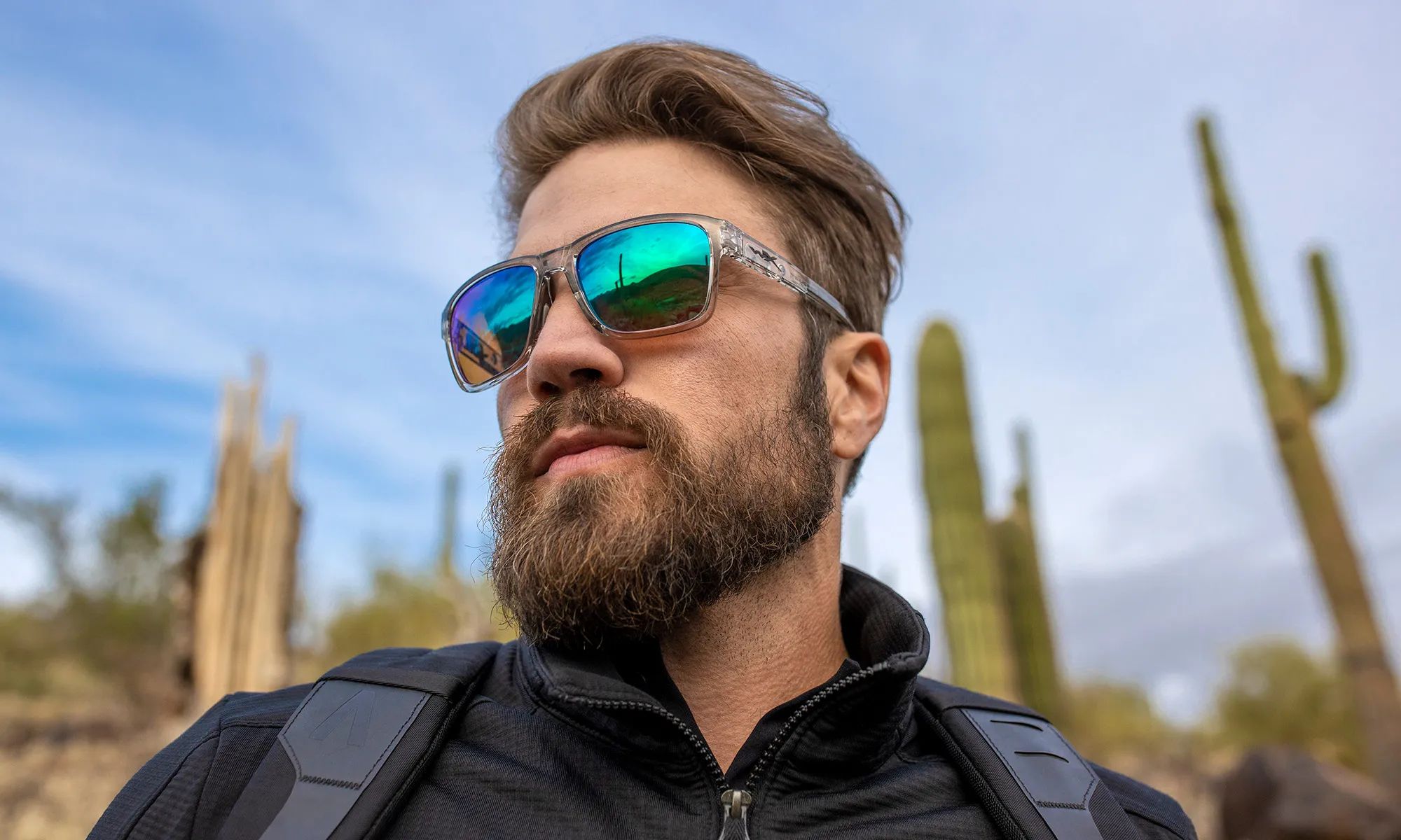 Wiley X Trek szemüveg - Captivate Polarized Green Mirror/Gloss Crystal Light Grey