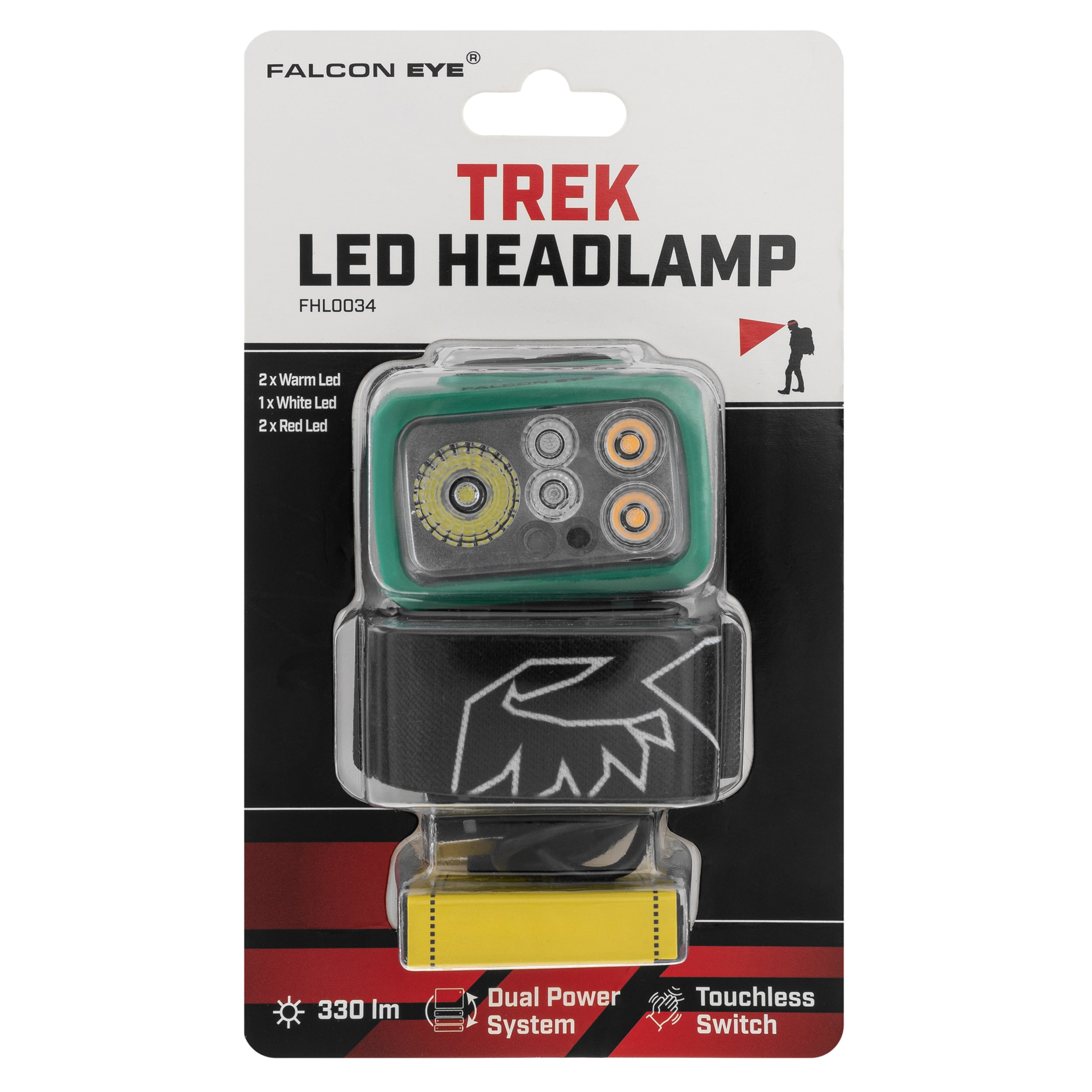 Mactronic Falcon Eye Trek fejlámpa - 330 lumen