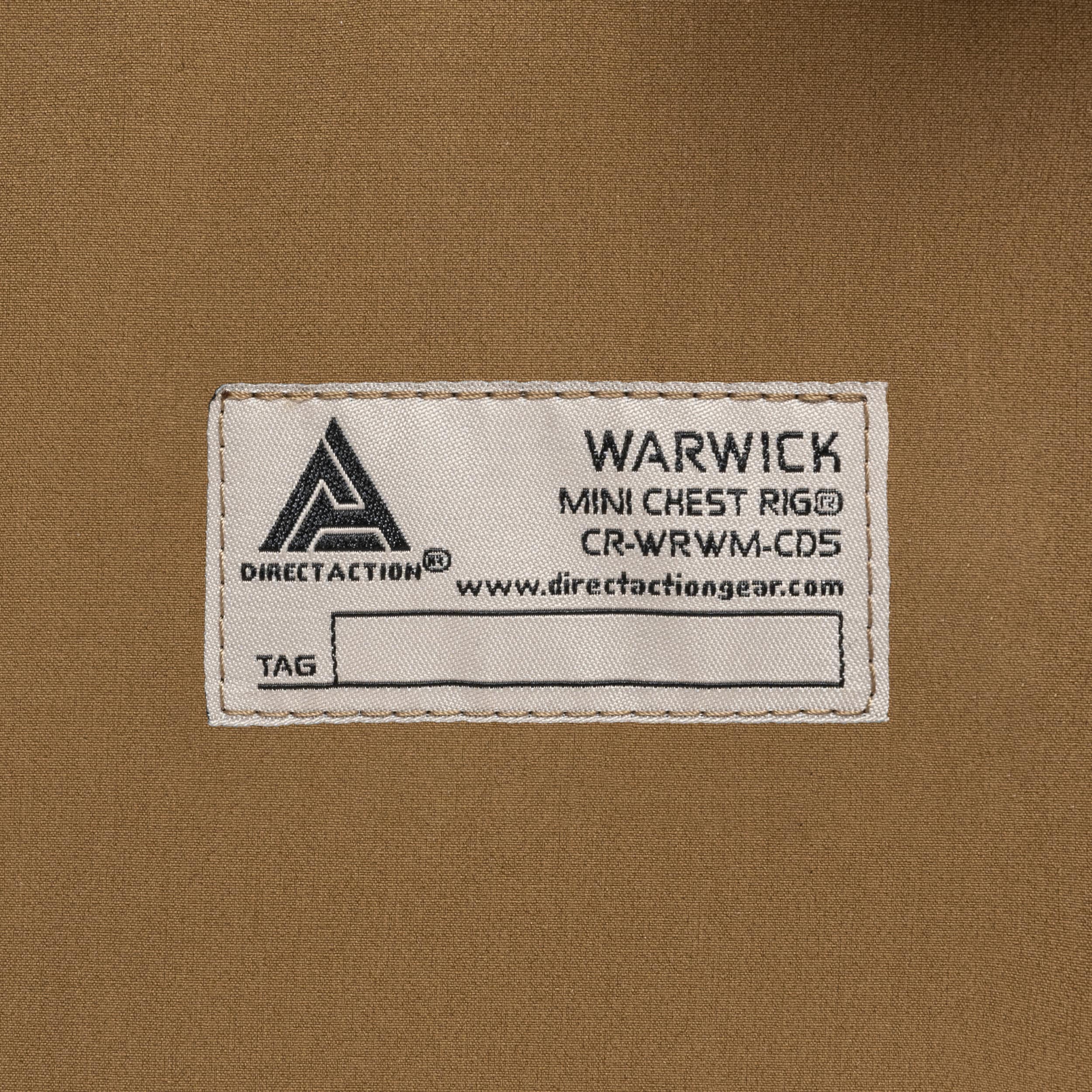 Direct Action Warwick Mini Chest Rig taktikai mellény - Coyote Brown