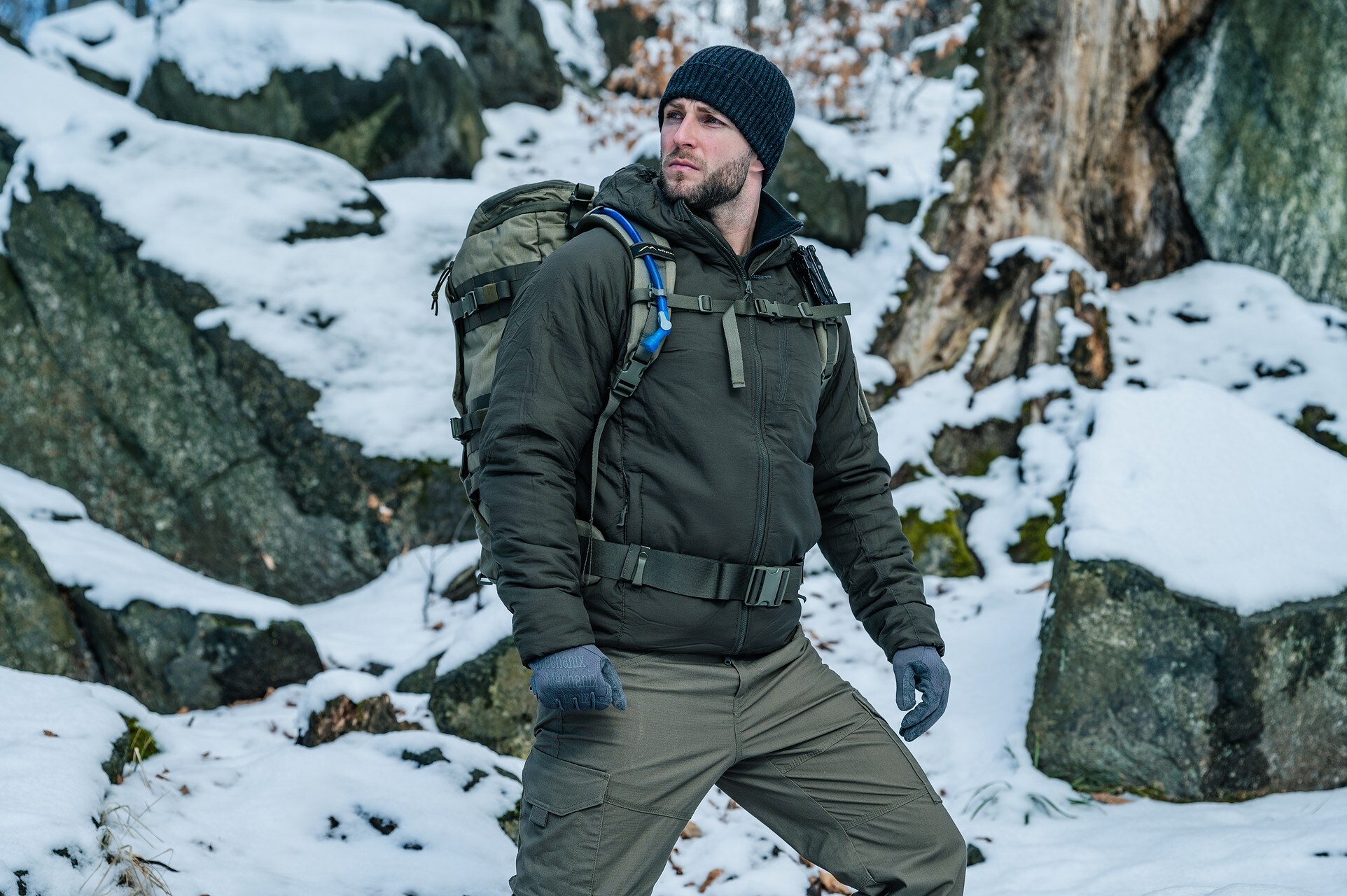 Helikon Wolfhound Hoodie kabát - Taiga Green