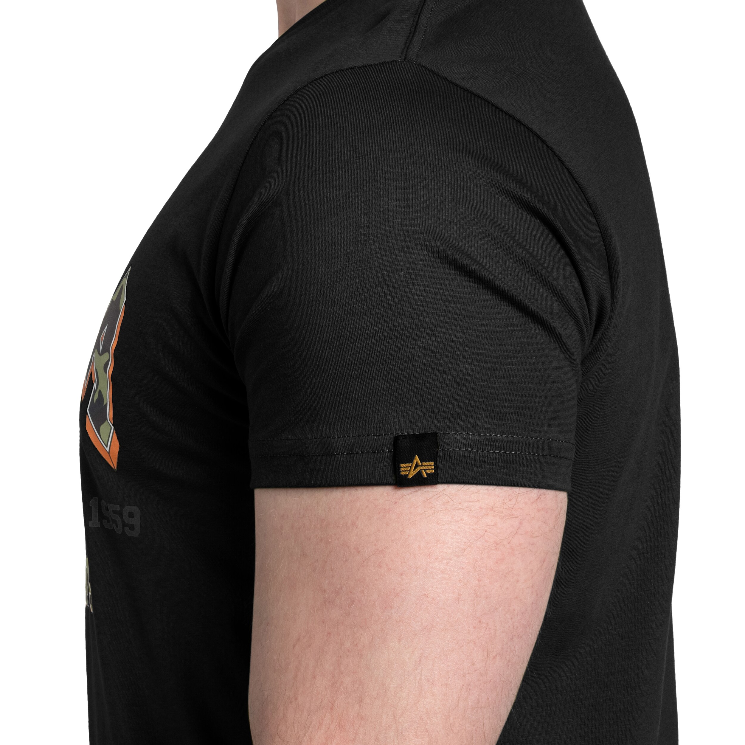 Alpha Industries College Camo T-shirt póló - Black