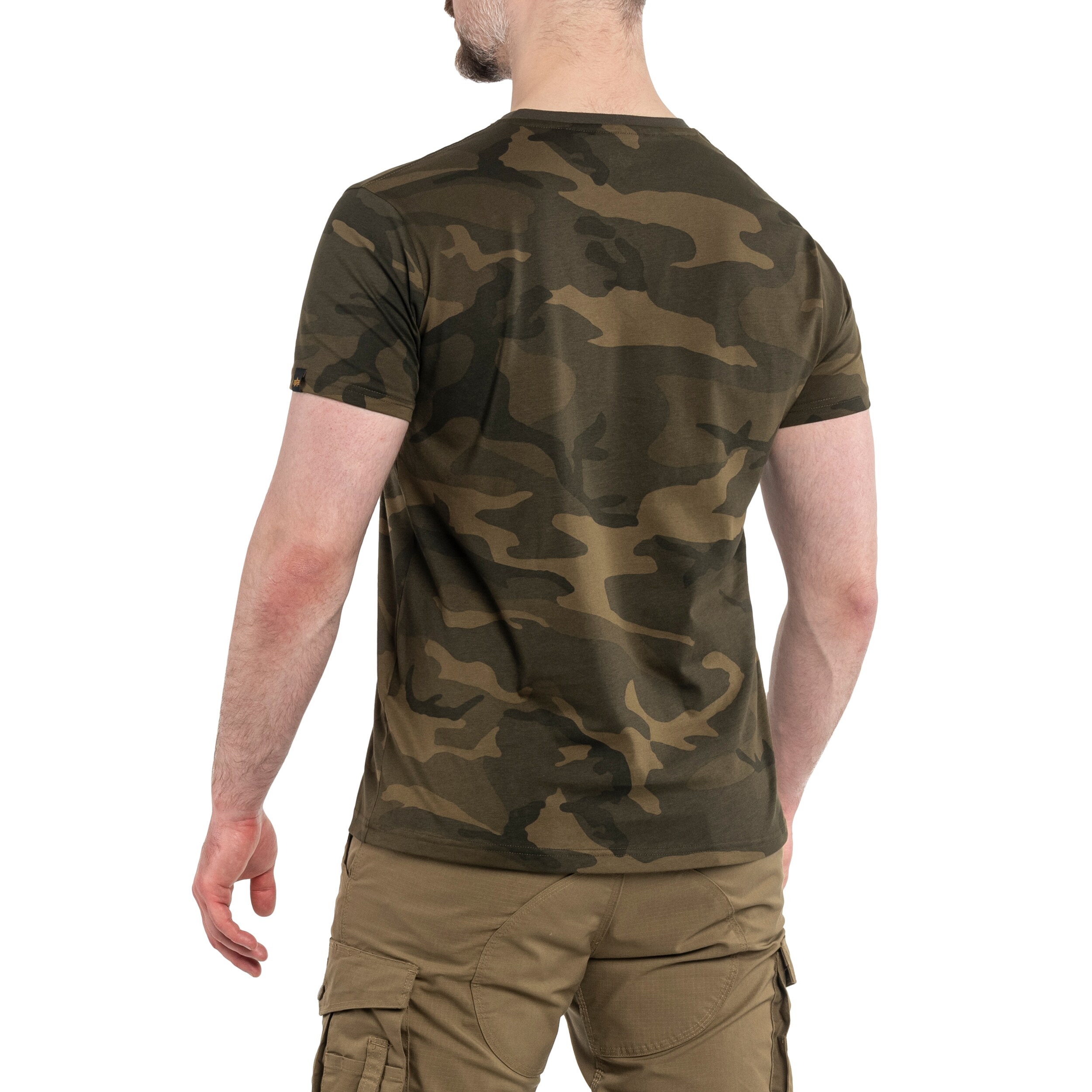 Alpha Industries Basic Small LogoT-shirt póló - Olive Camo