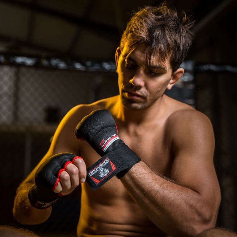 DBX Bushido zselés bandázskesztyű - Fekete/Piros