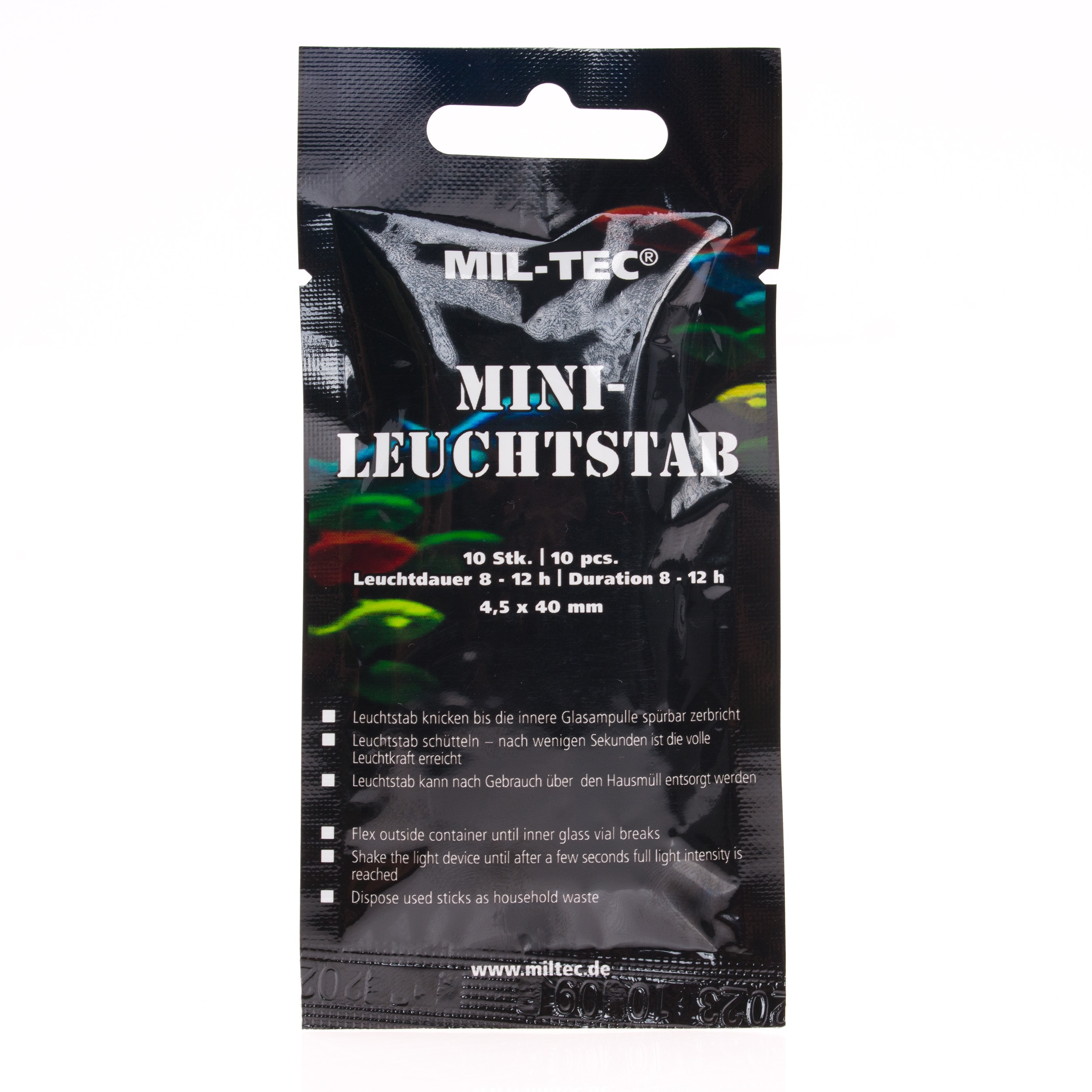 Mil-Tec Lightstick Mini világító rúd 10 db - Blue