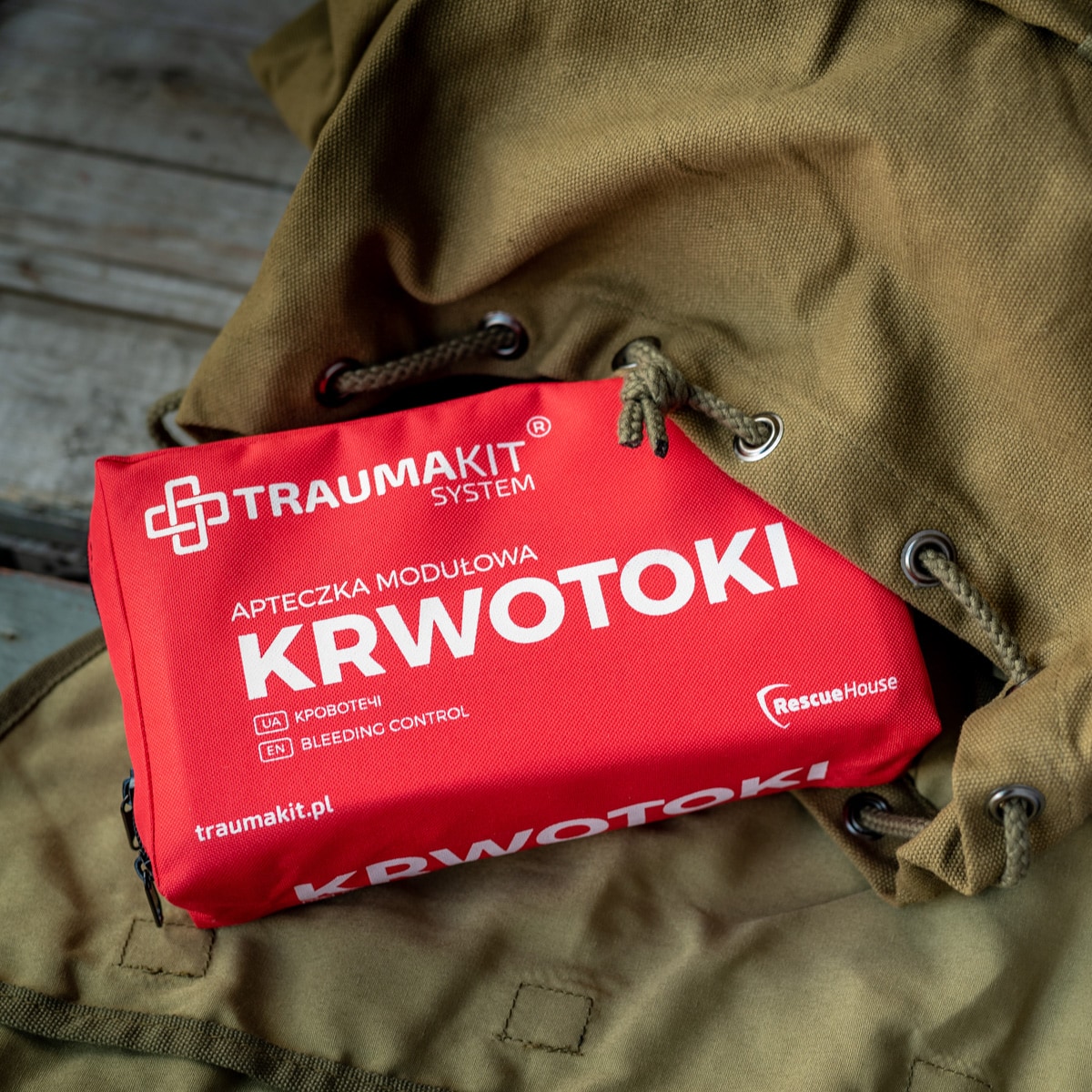 AedMax Trauma Kit K moduláris elsősegély készlet - vérzés - fekete érszorító