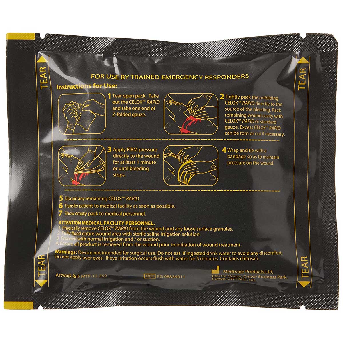 Celox Medical Rapid vérzéscsillapító kötszer