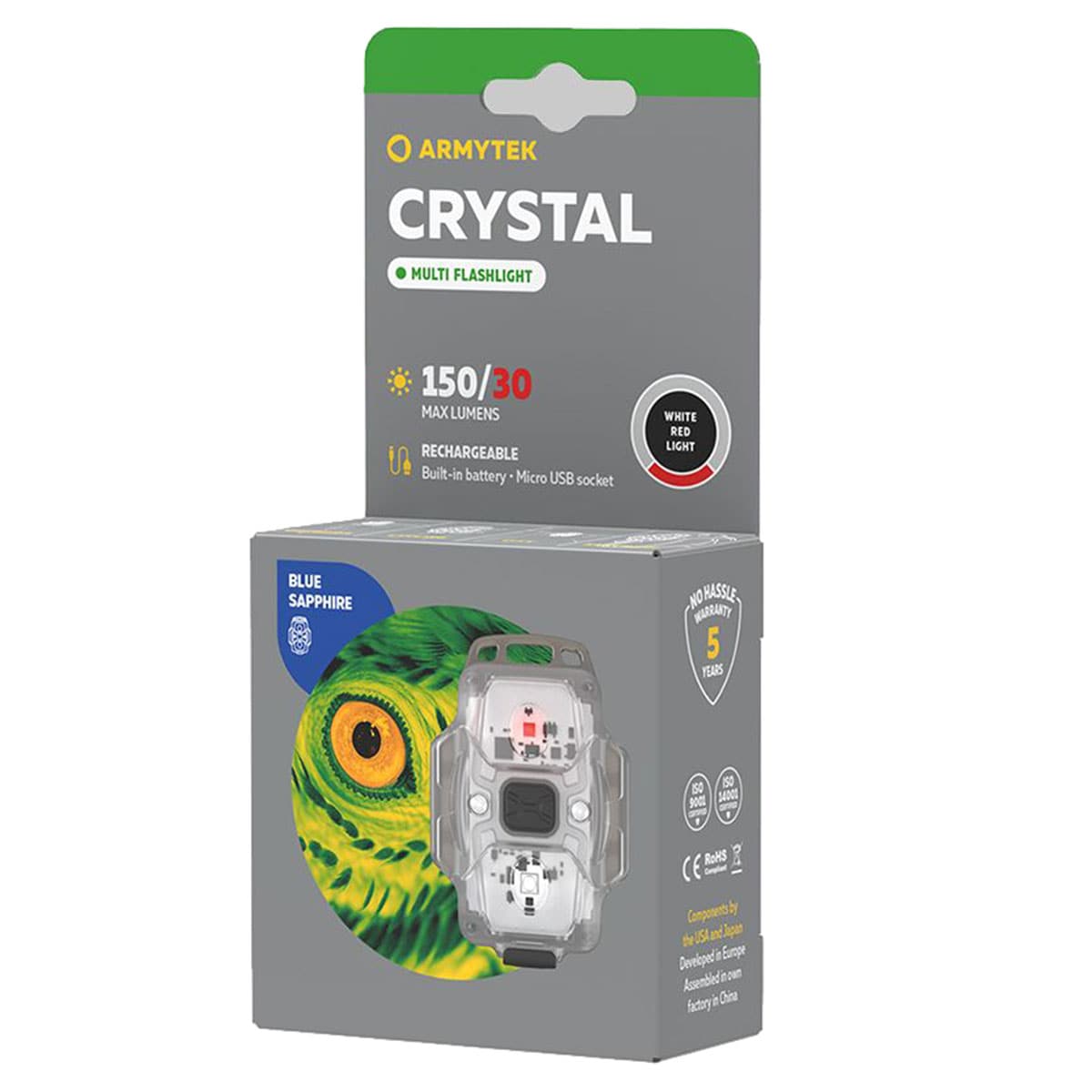 Armytek Crystal zseblámpa Blue 5 az 1-ben - 150 lumen