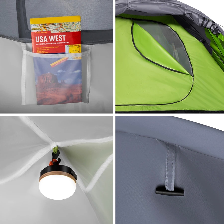 Nils Camp Discovery NC6006 4 személyes sátor - Zöld-Szürke