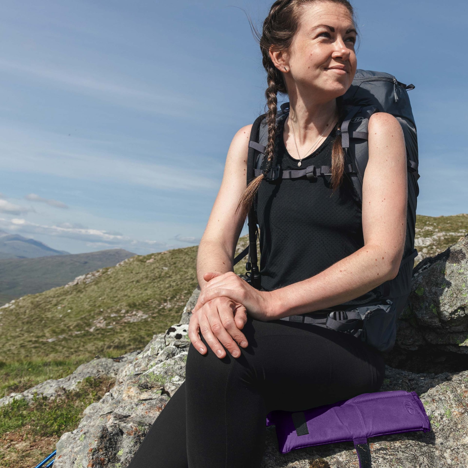 Highlander Outdoor összecsukható ülőpárna - Purple