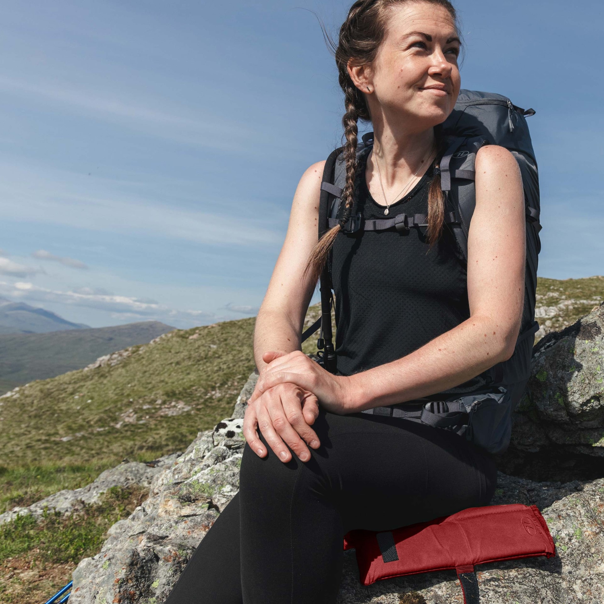 Highlander Outdoor összecsukható ülőpárna - Red