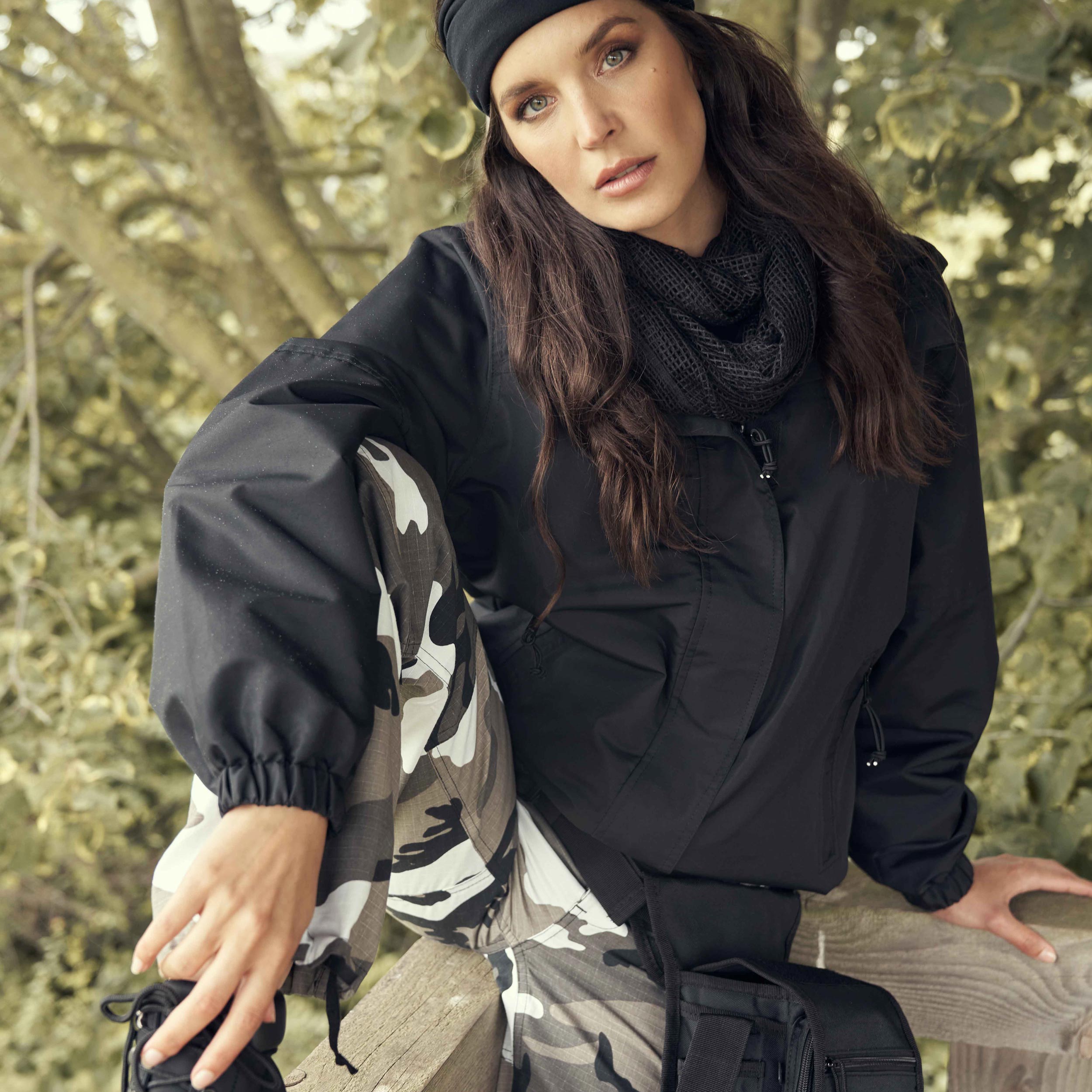 Brandit Summer Windbreaker Frontzip női kabát - Black