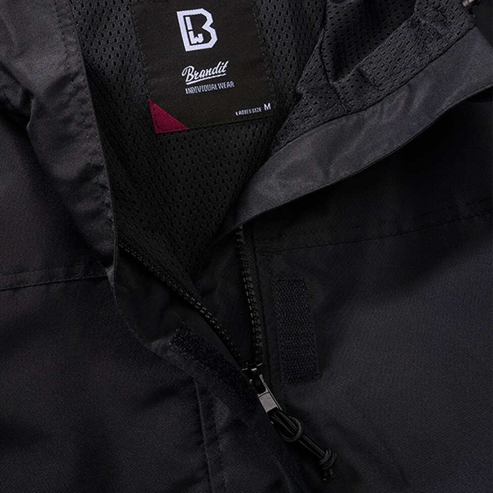 Brandit Summer Windbreaker Frontzip női kabát - Black