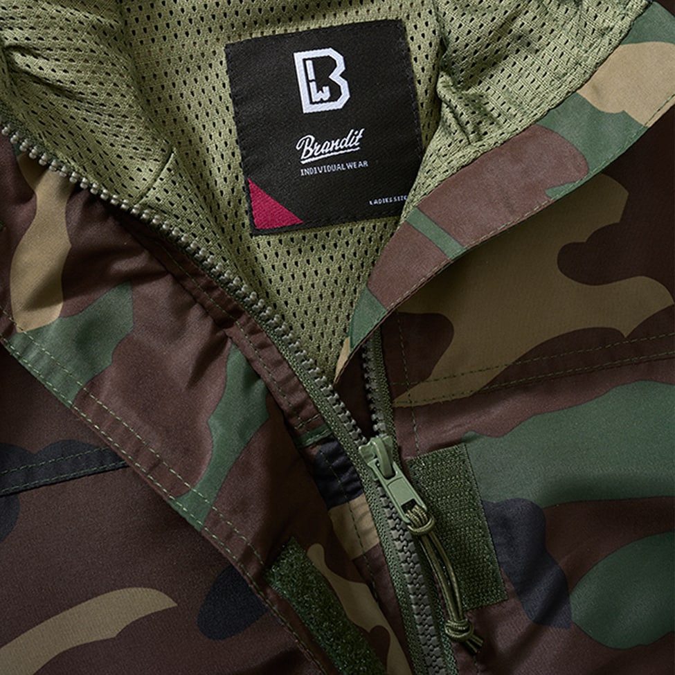 Brandit Summer Windbreaker Frontzip női kabát - Woodland