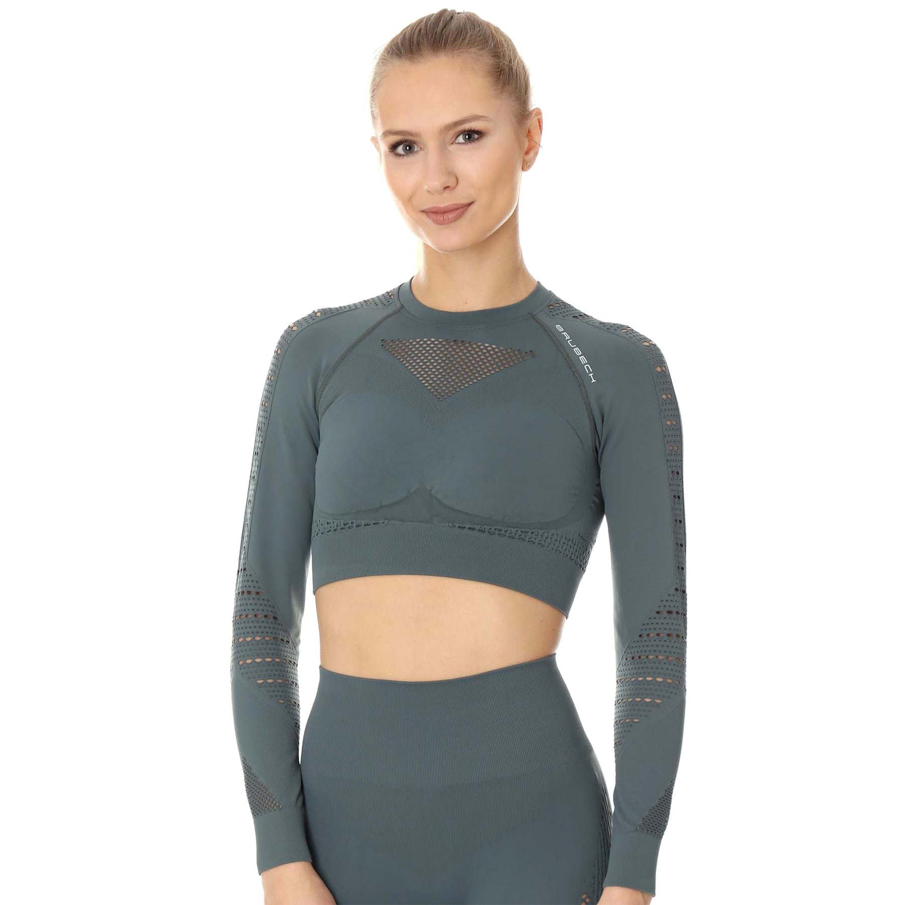 Brubeck Rashguard Gym női hosszú ujjú top - Zöld