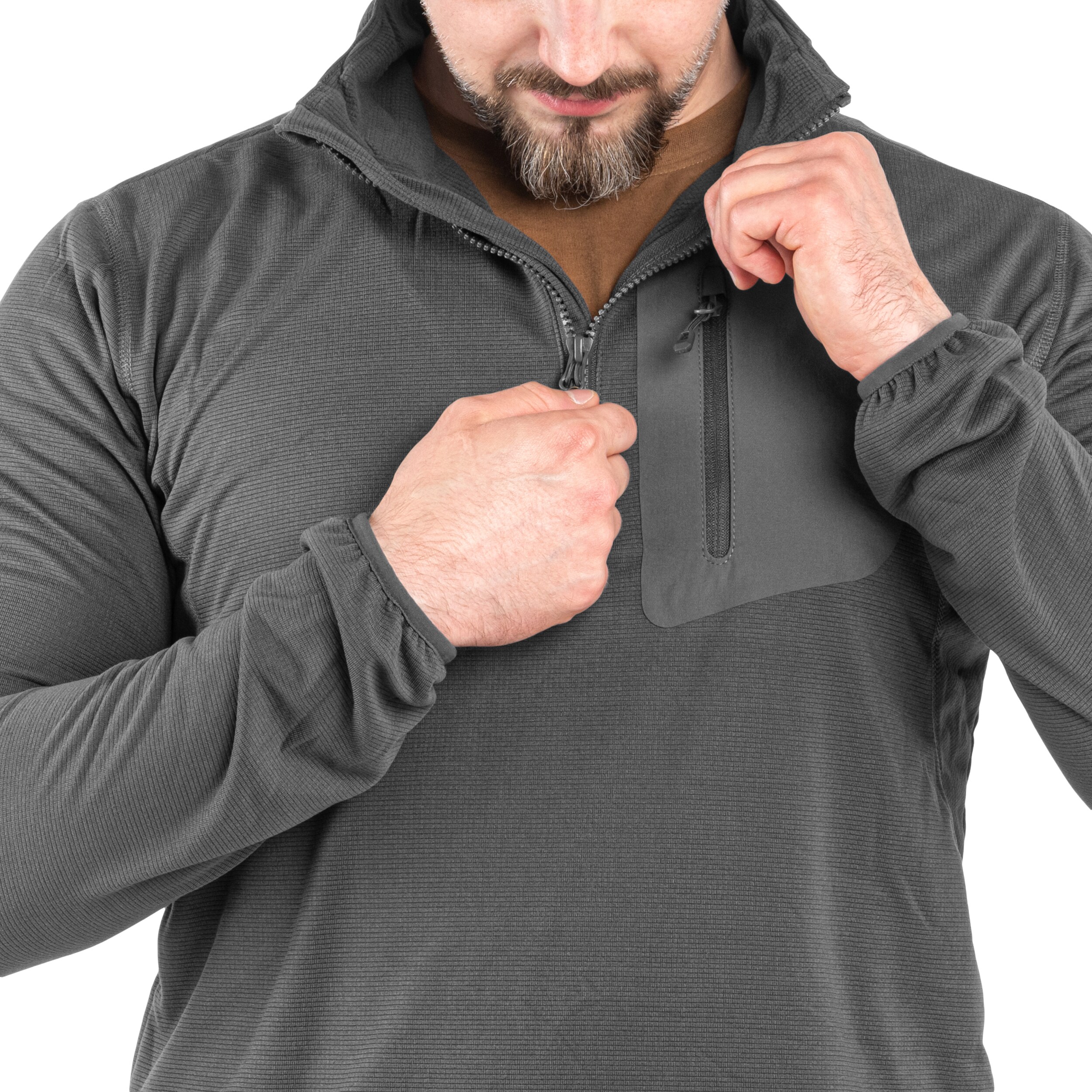 Highlander Forces Tactical Hirta Fleece polár pulóver - Dark Grey