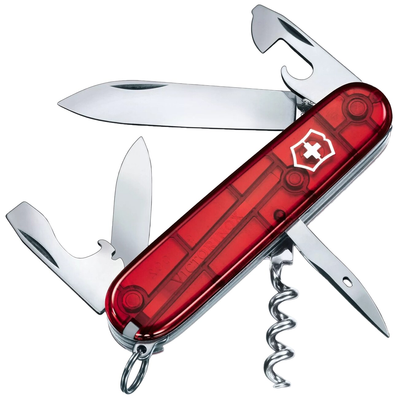 Victorinox Spartan zsebkés - Transparent Red
