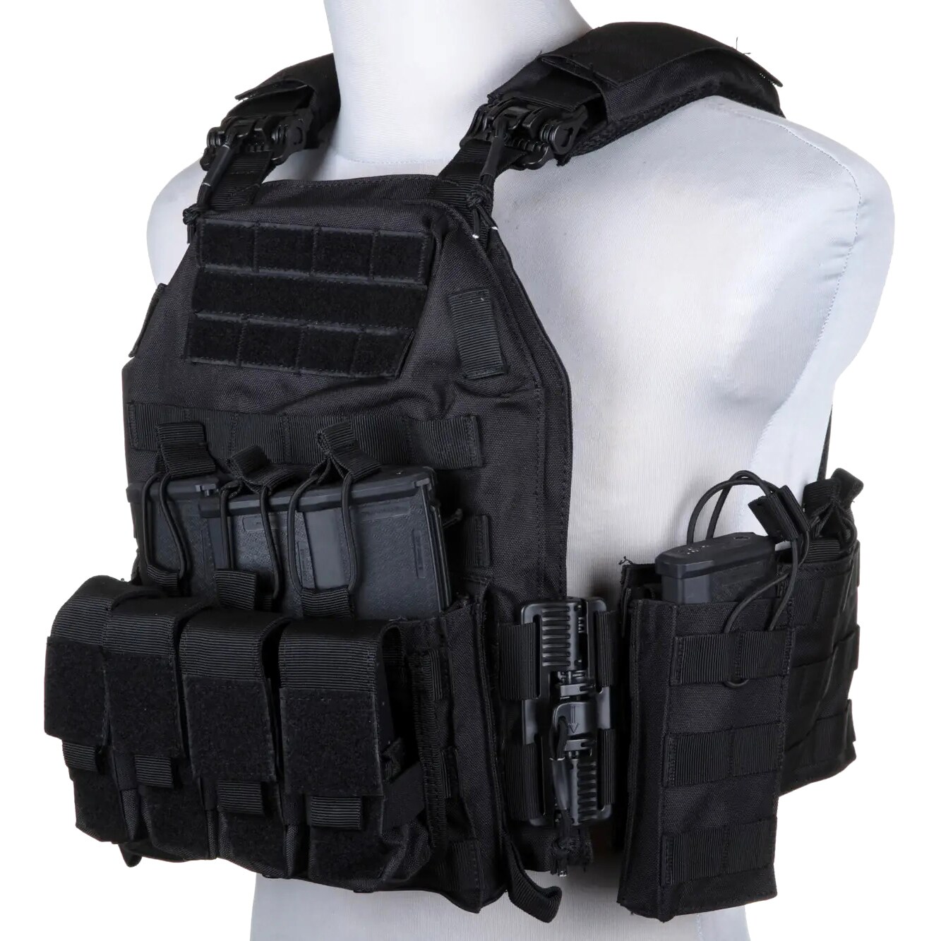 GFC Tactical Plate Carrier 8944-1 taktikai mellény - Fekete