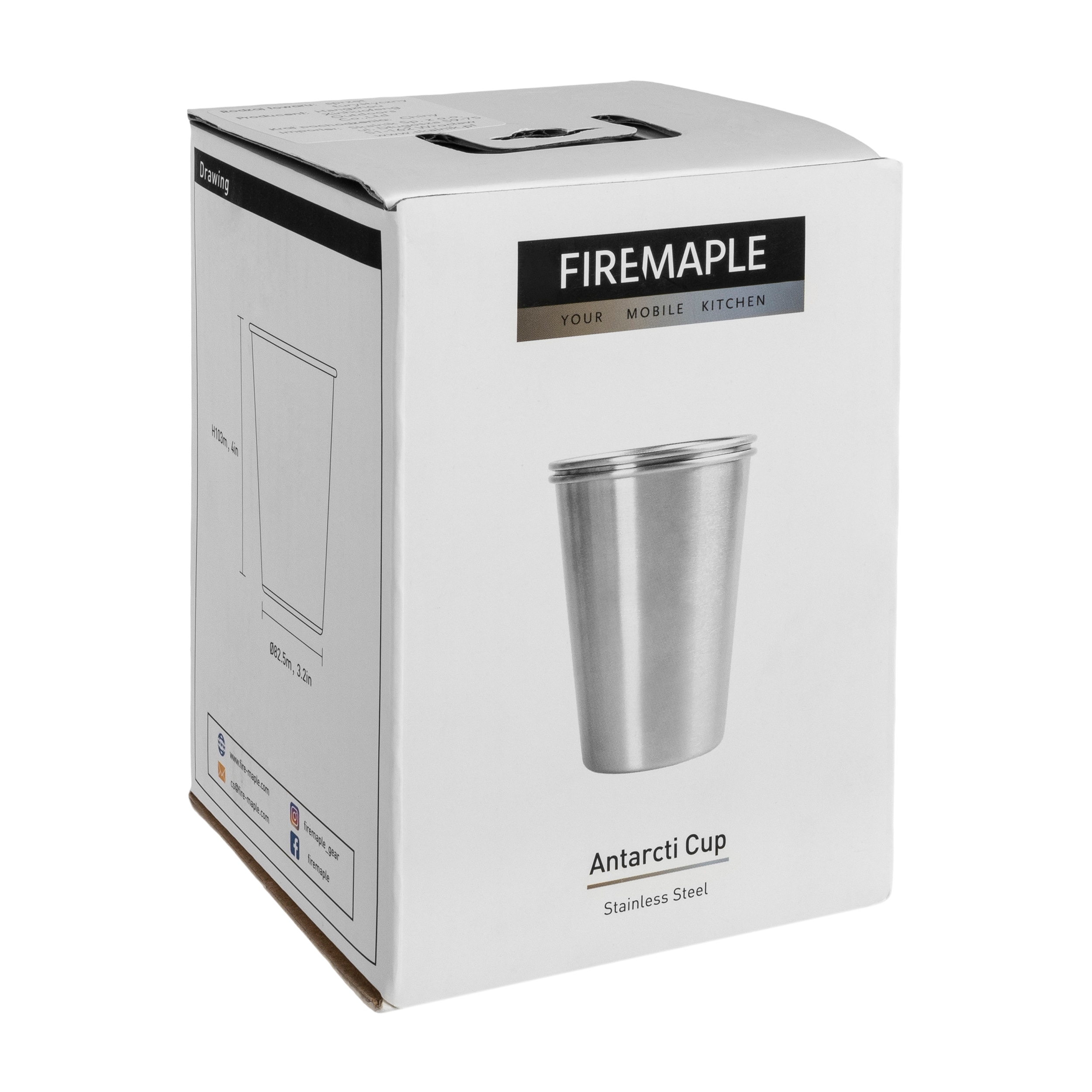 Fire Maple Antarcti Stainless Steel bögre 350 ml 2 db - Silver