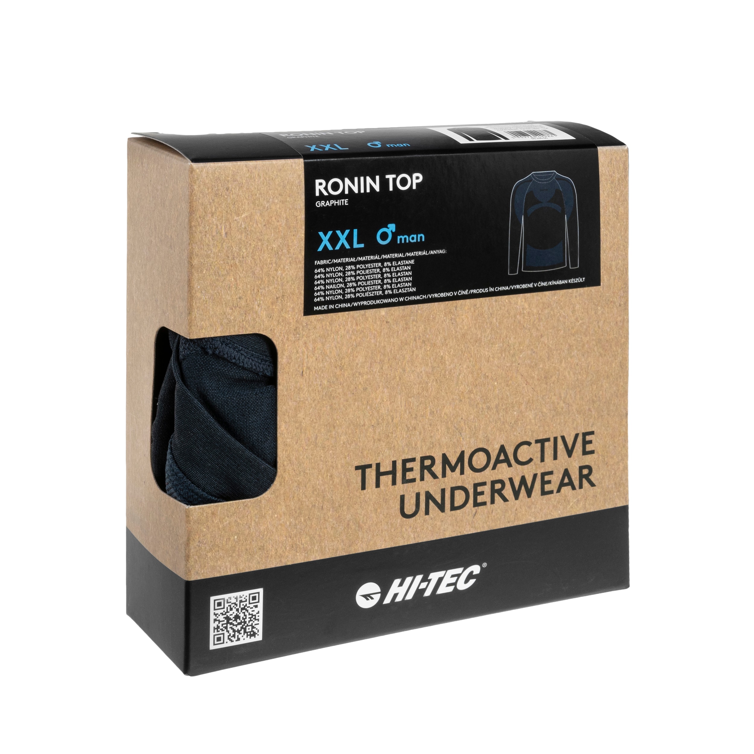 Hi-Tec Ronin Top Long Sleeve hosszú ujjú thermoaktív póló - Graphite