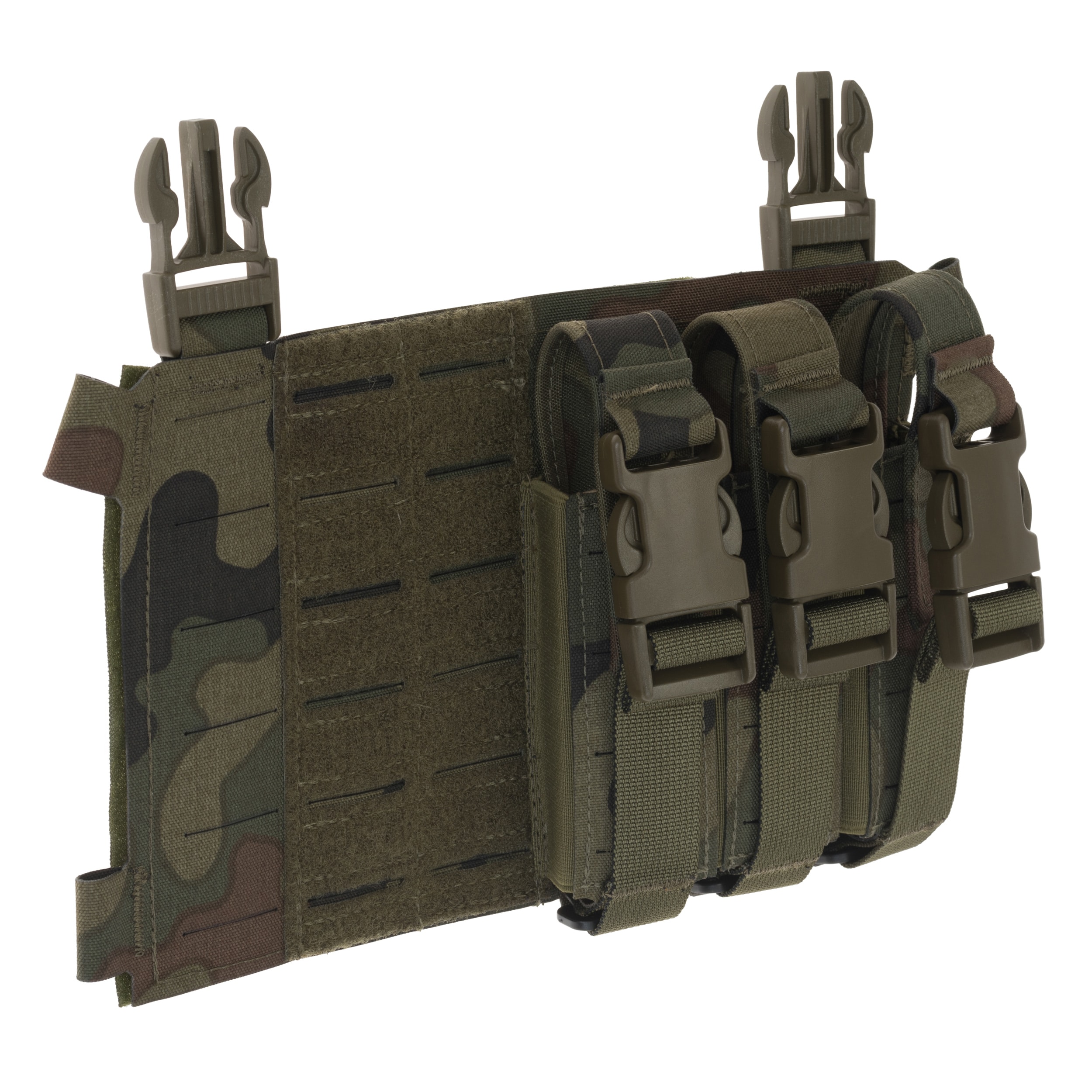 Combat Lab Front Flap Chest Rig tároló kisebb tölténytárhoz - wz.93 Pantera PL Woodland