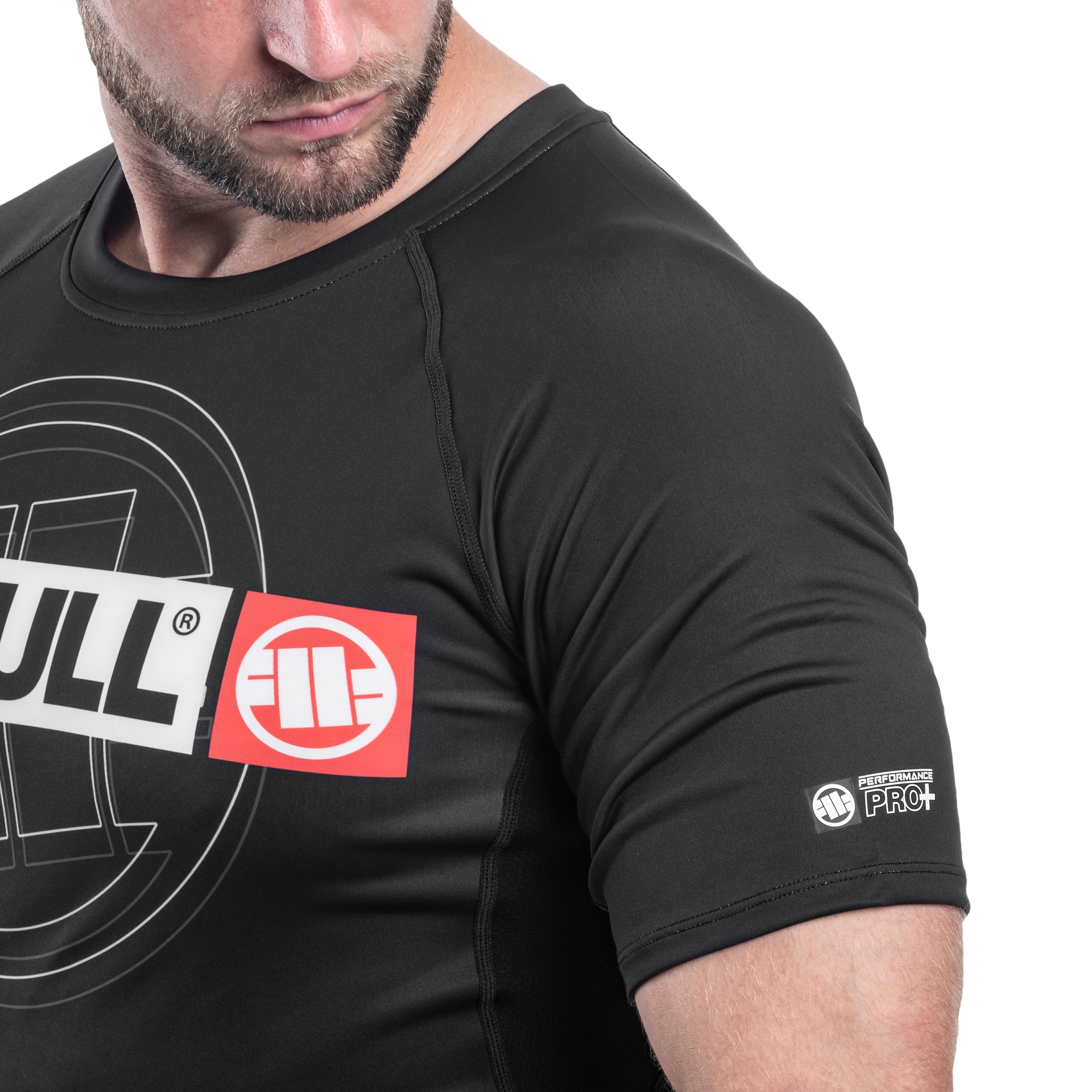 Pitbull Rashguard Hilltop Sports II thermoaktív póló - Black