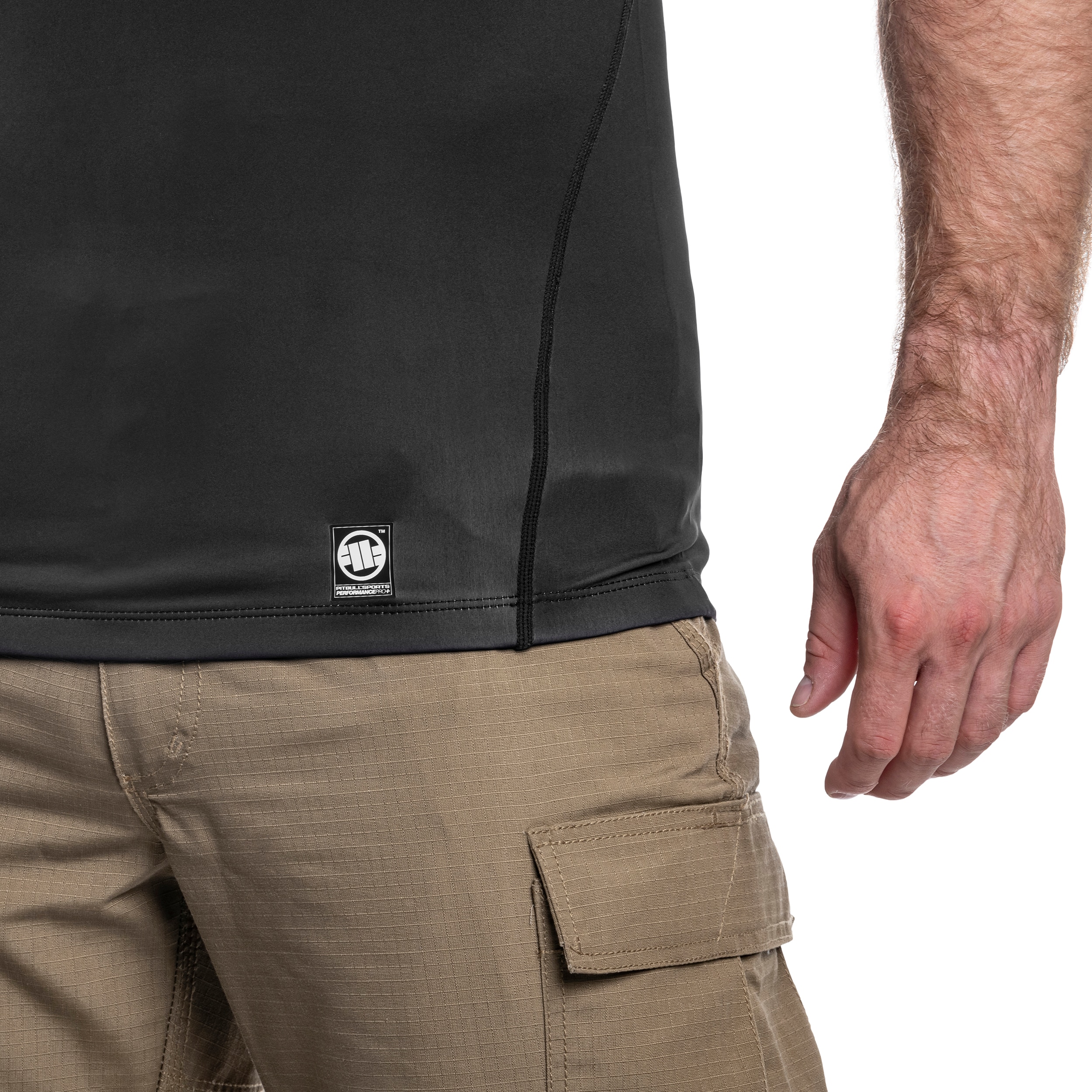 Pitbull Rashguard Hilltop Sports II thermoaktív póló - Black