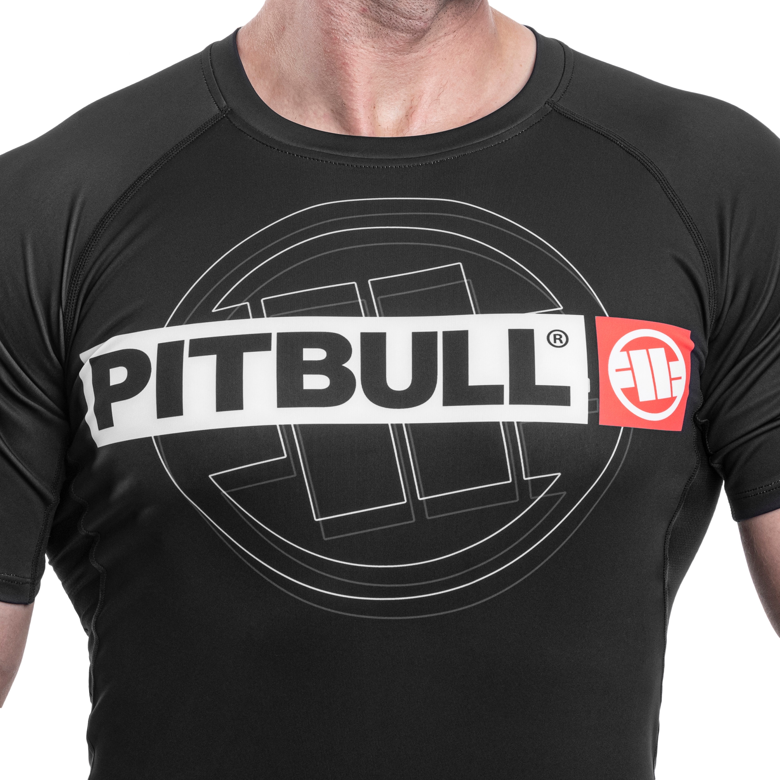 Pitbull Rashguard Hilltop Sports II thermoaktív póló - Black