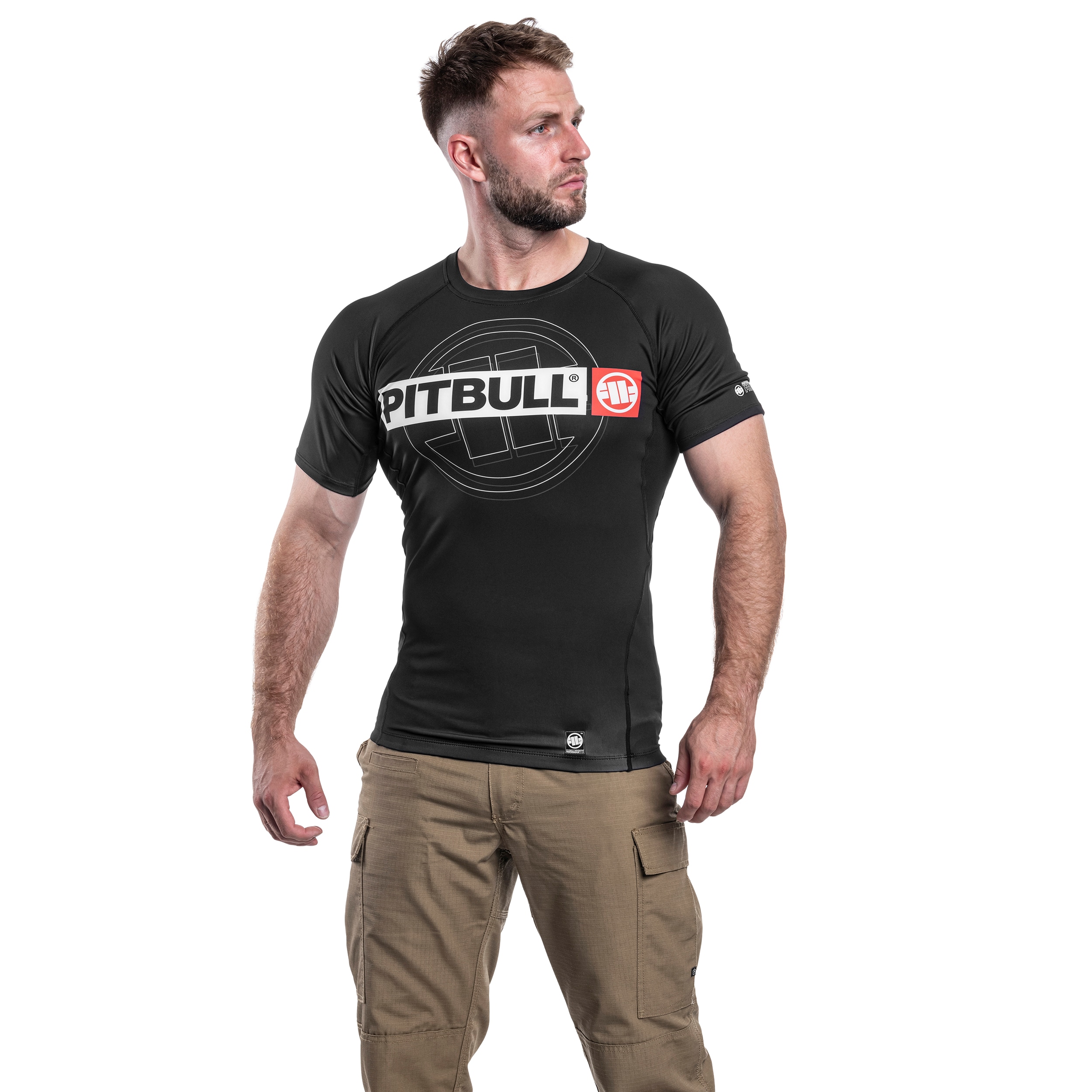 Pitbull Rashguard Hilltop Sports II thermoaktív póló - Black