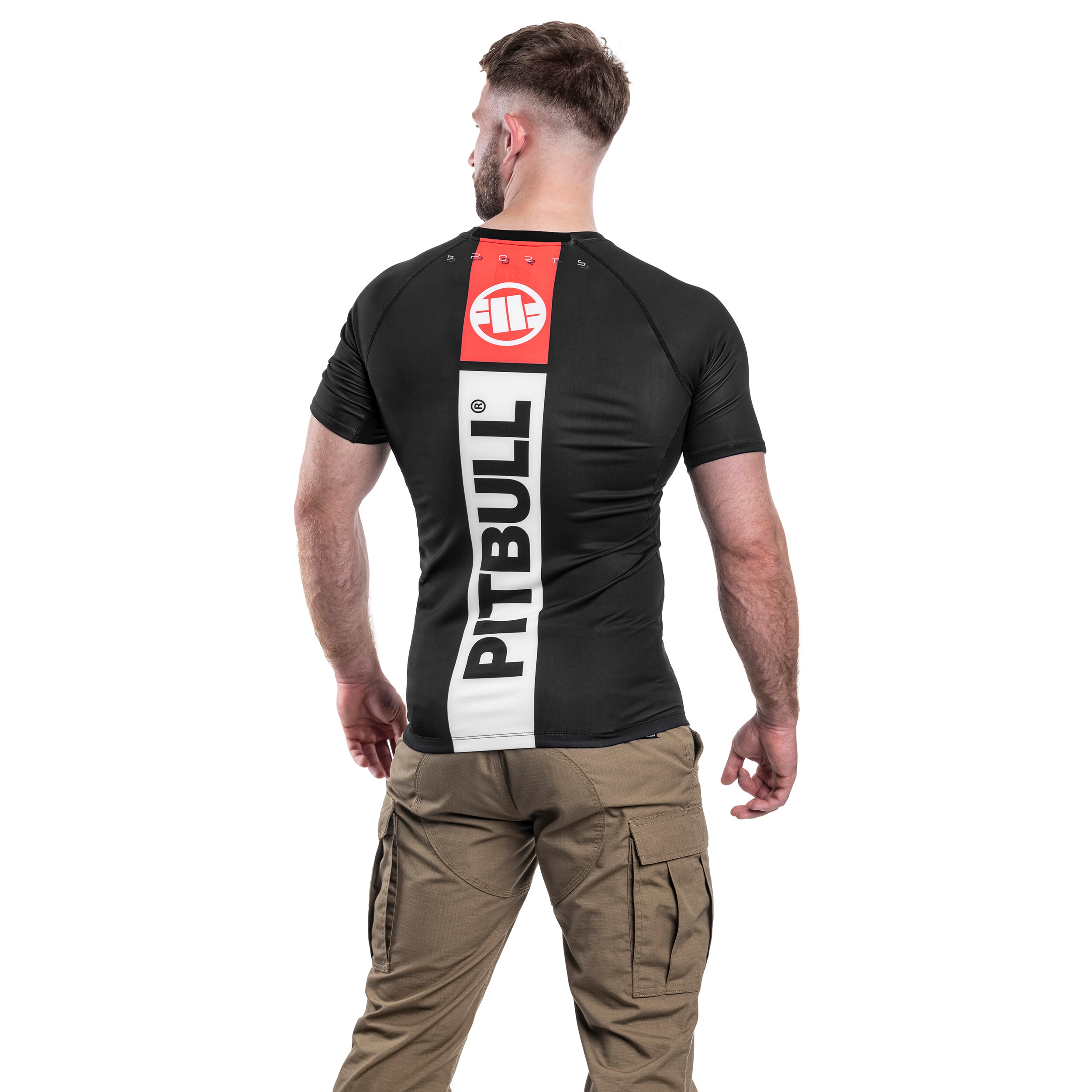 Pitbull Rashguard Hilltop Sports II thermoaktív póló - Black
