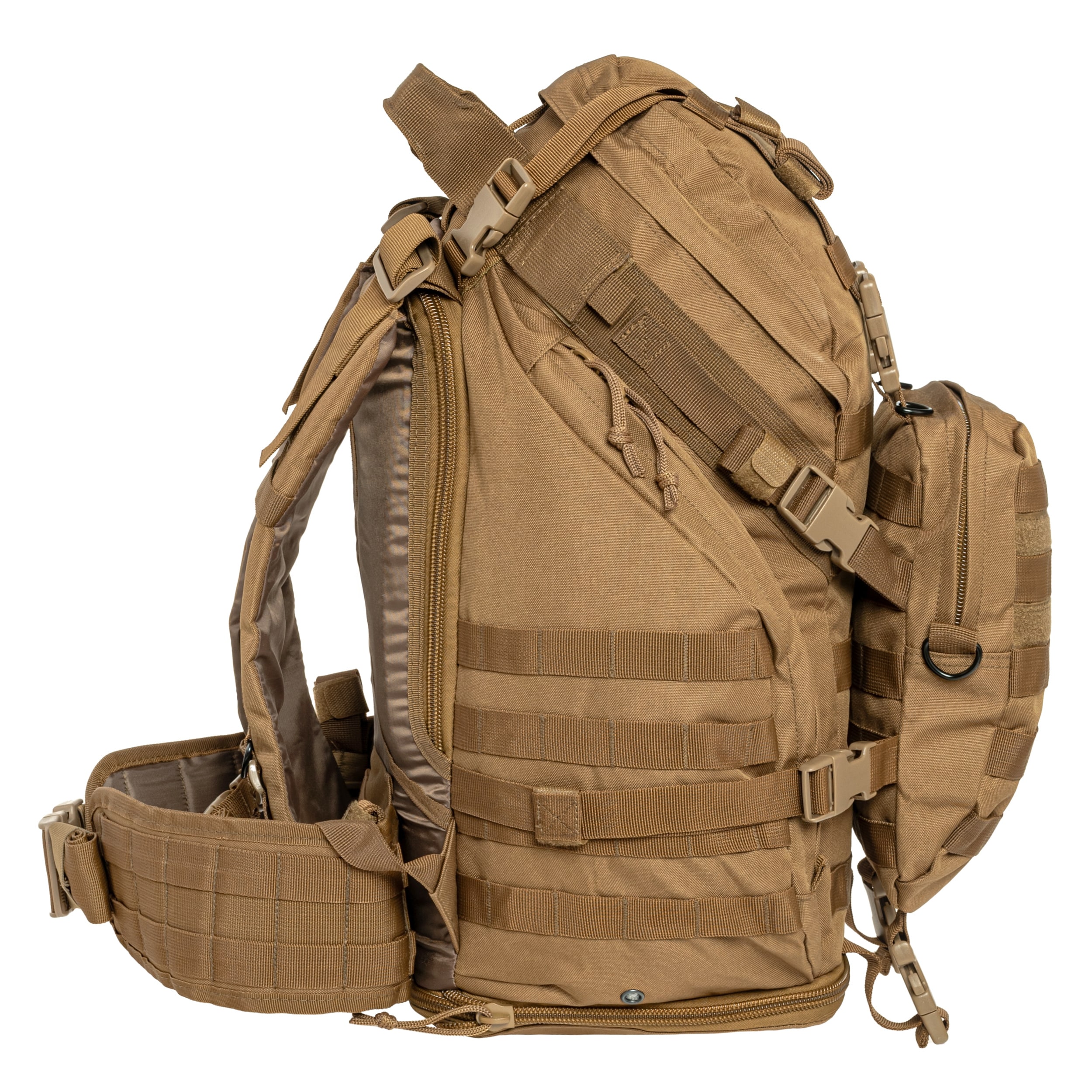 Camo Military Gear Overload hátizsák 60 l - Coyote