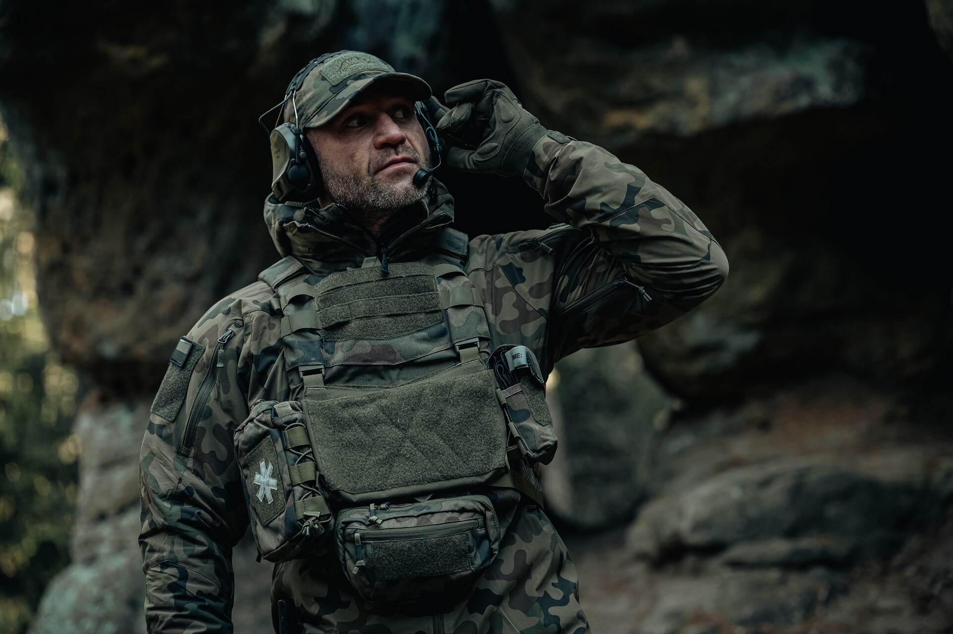 Helikon Trooper StormStretch Softshell MK2 kabát - wz.93 Pantera PL Woodland