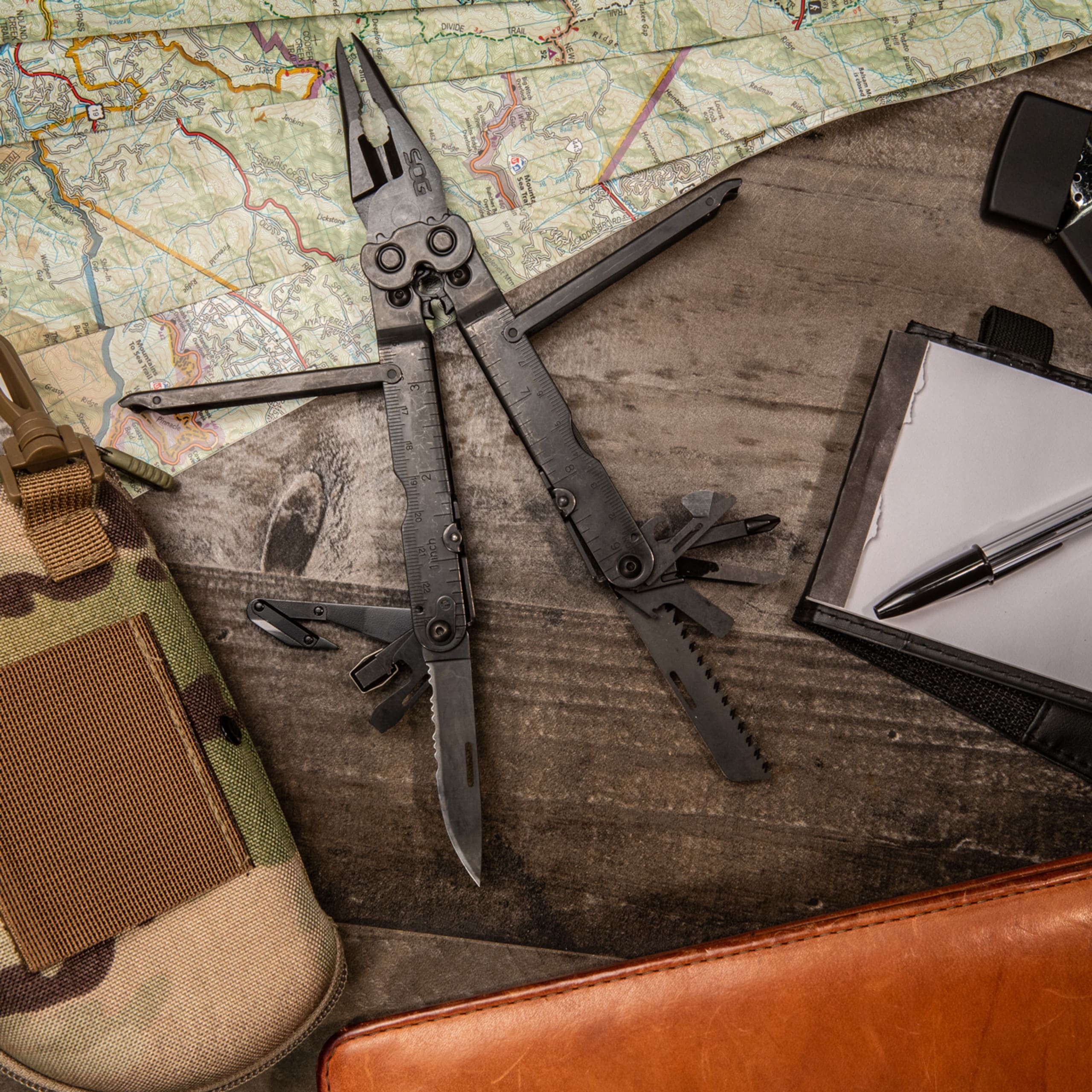 SOG PowerLock V-Cutter multiszerszám - Black