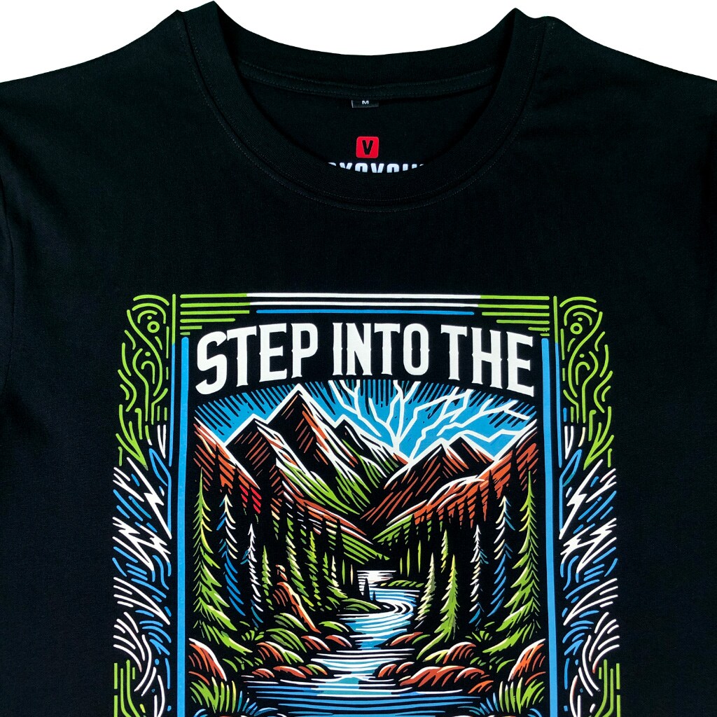 Voyovnik Step Into The Wild T-shirt póló - Fekete