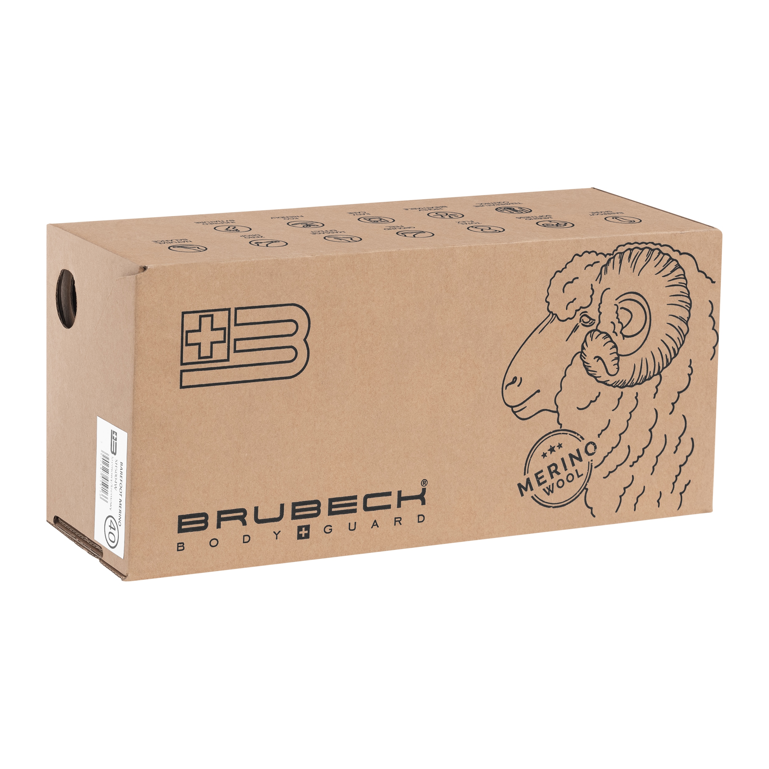 Brubeck Barefoot Merino női cipő - Fekete