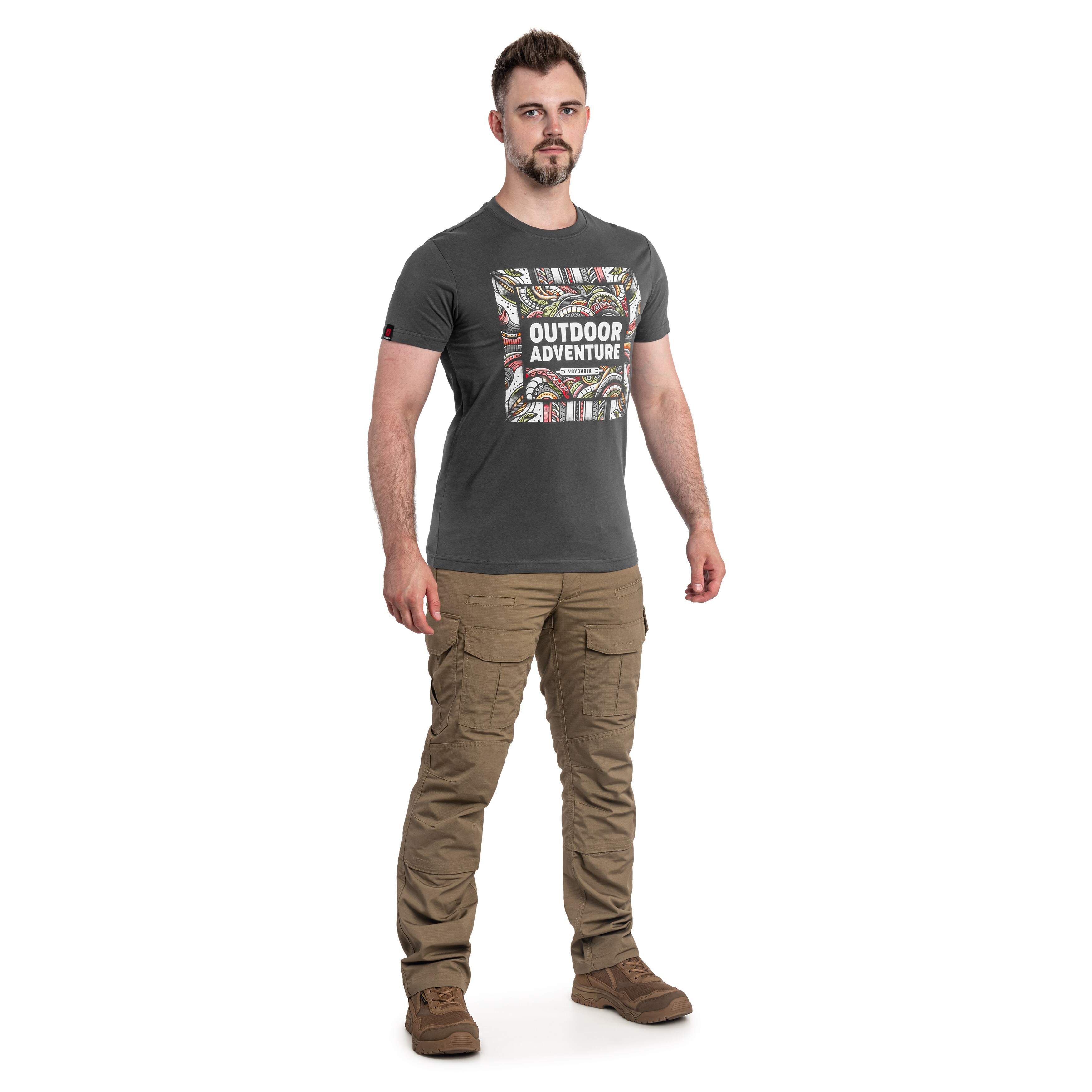 Voyovnik Outdoor Adventure T-shirt póló - Szürke