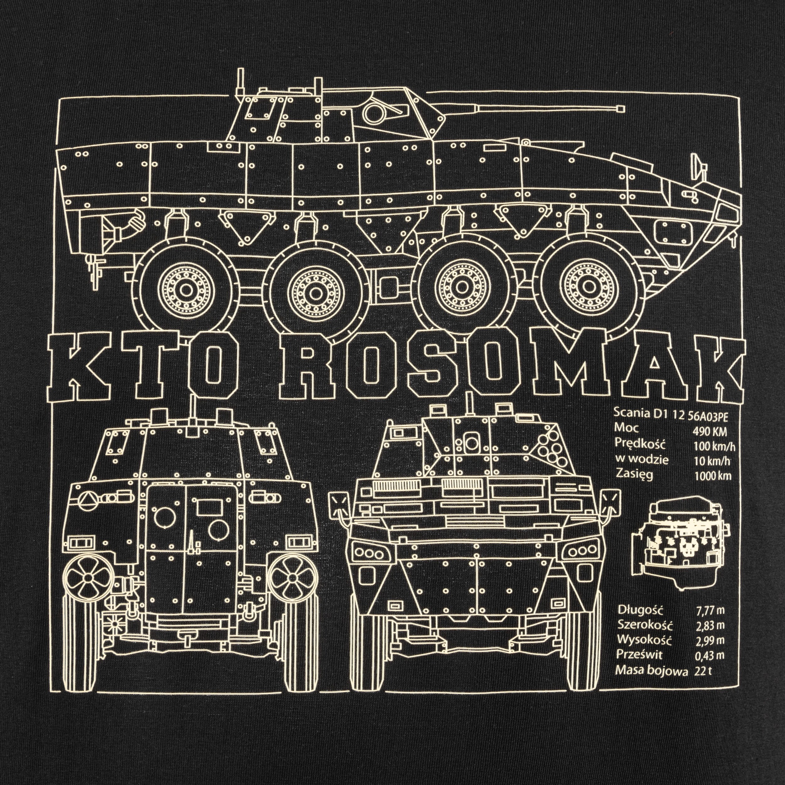 KTO Rosomak T-shirt póló - Black